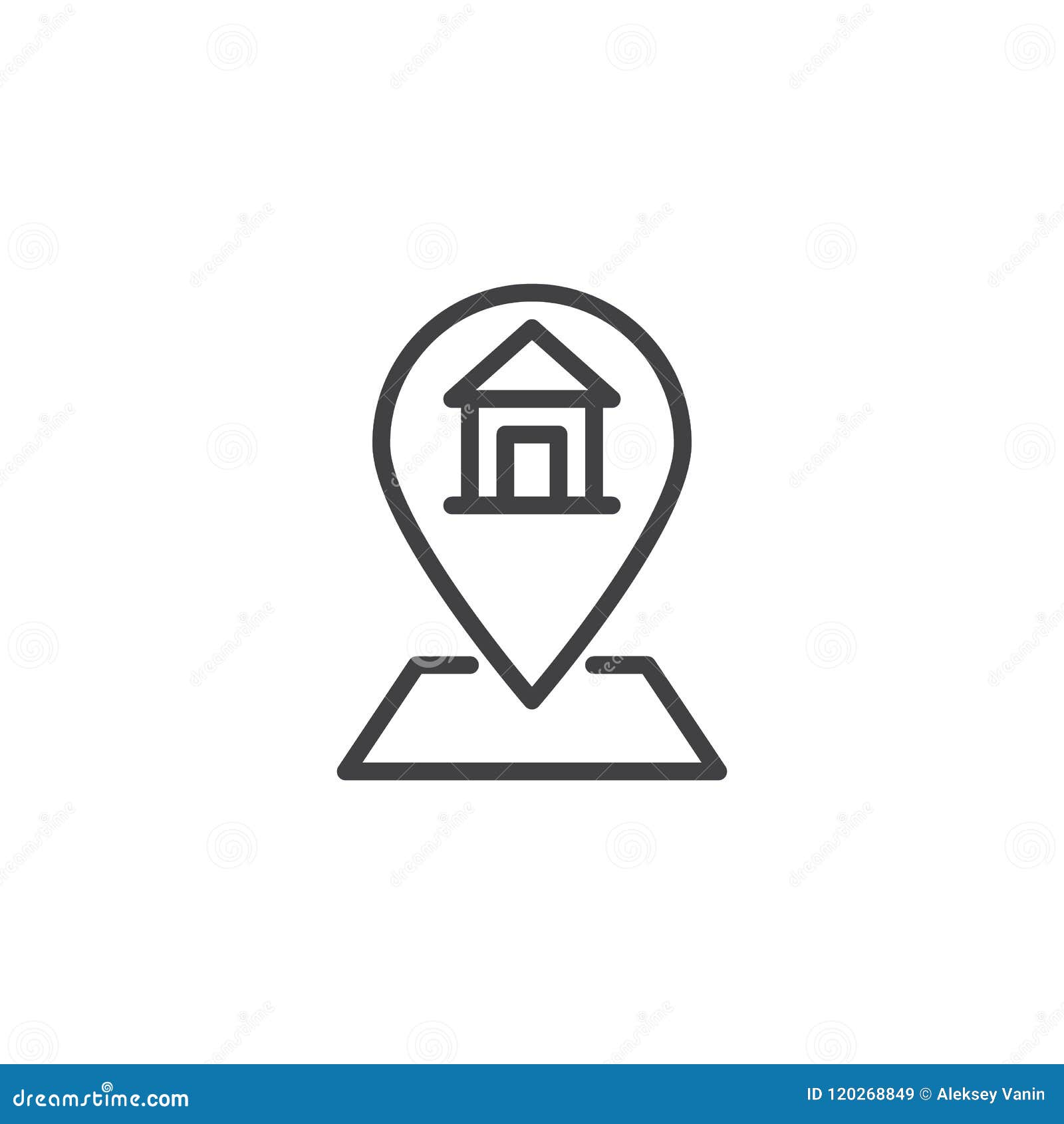 home address outline icon