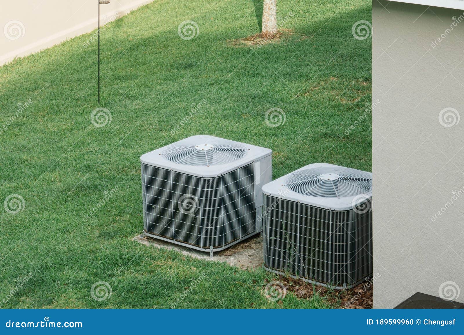 Home Air Conditioner Compressor System Stock Photo Image of closeup