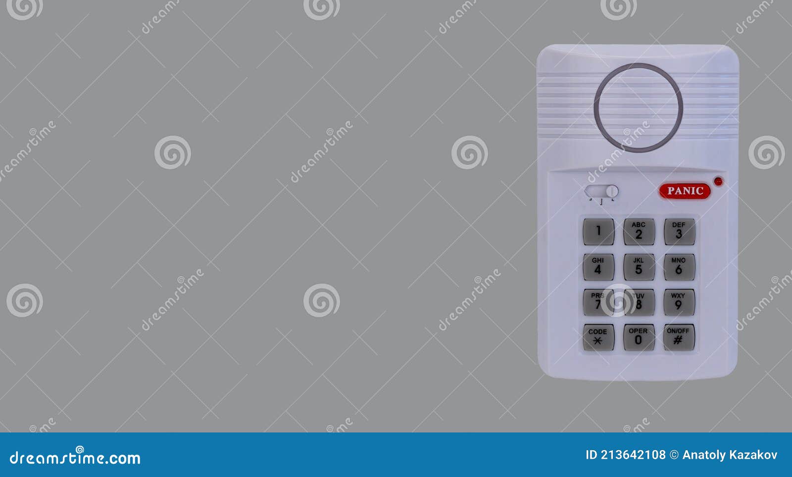 Home Alarm System Remote Control For Door Break In Sensors Activation Of The System By Means Of A Digital Code Stock Photo Image Of Panel Electronic