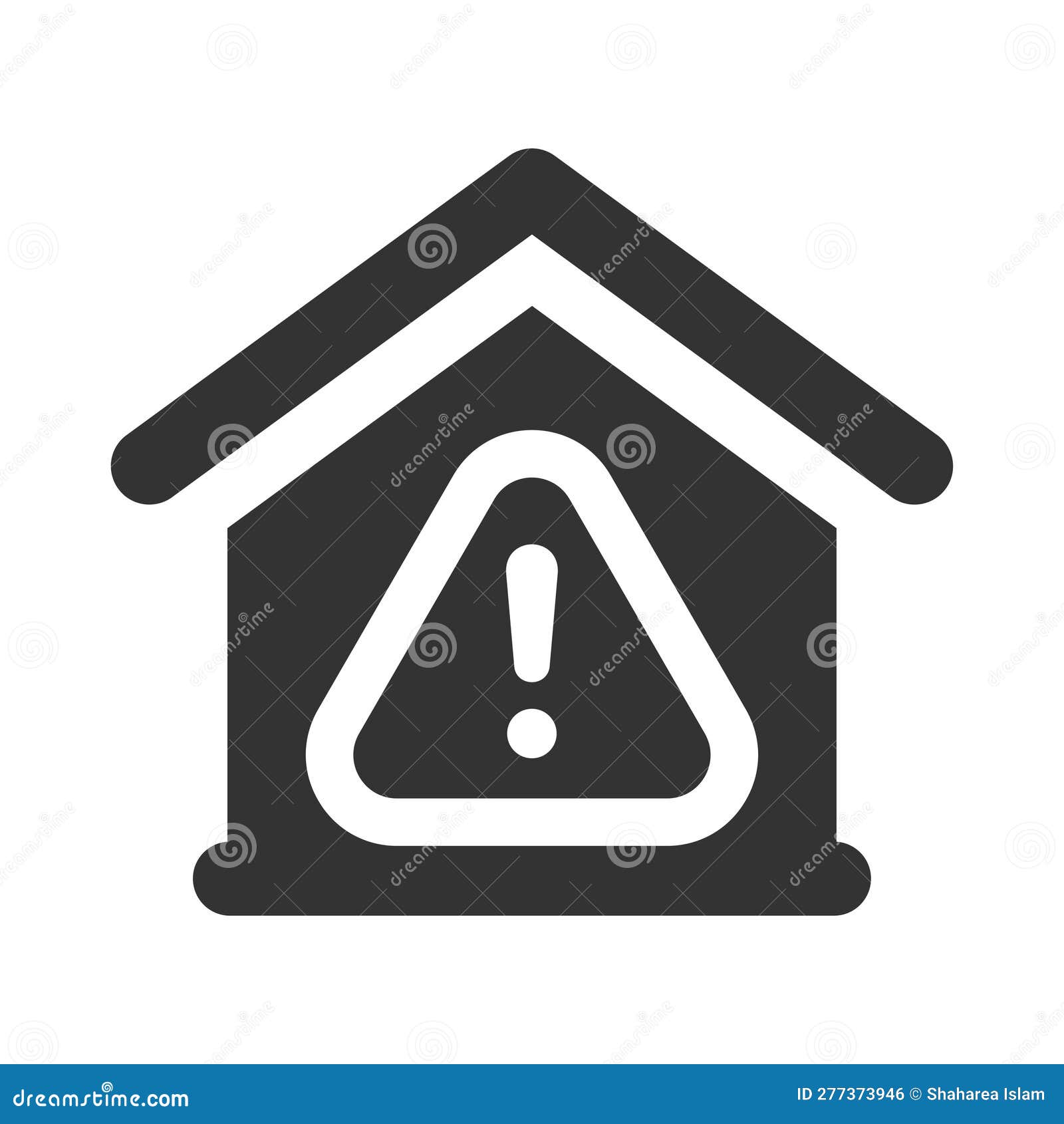 Home alert icon stock vector. Illustration of danger 277373946