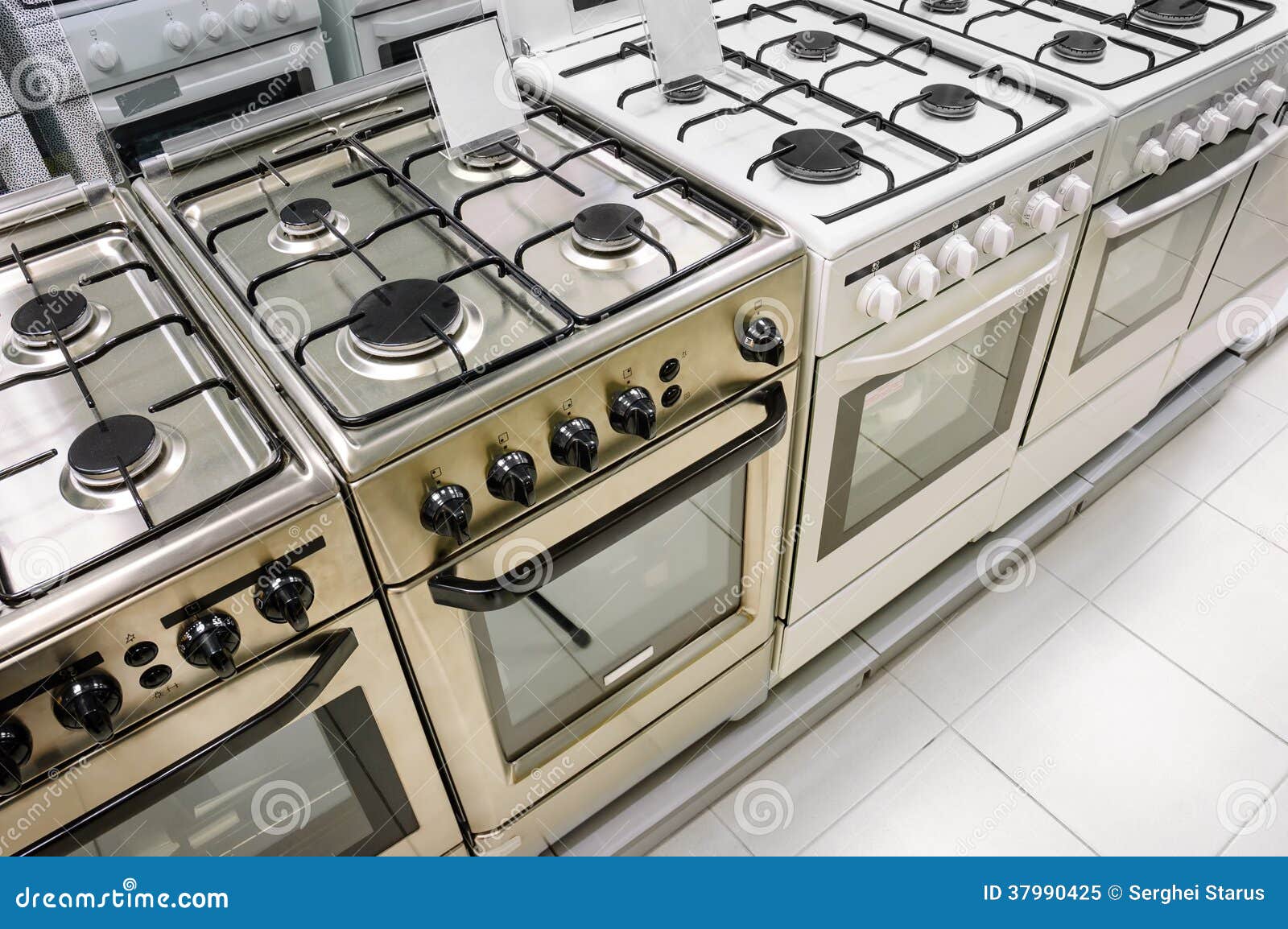 Home Appliance Store, Row of Gas Stoves Stock Image Image of buying