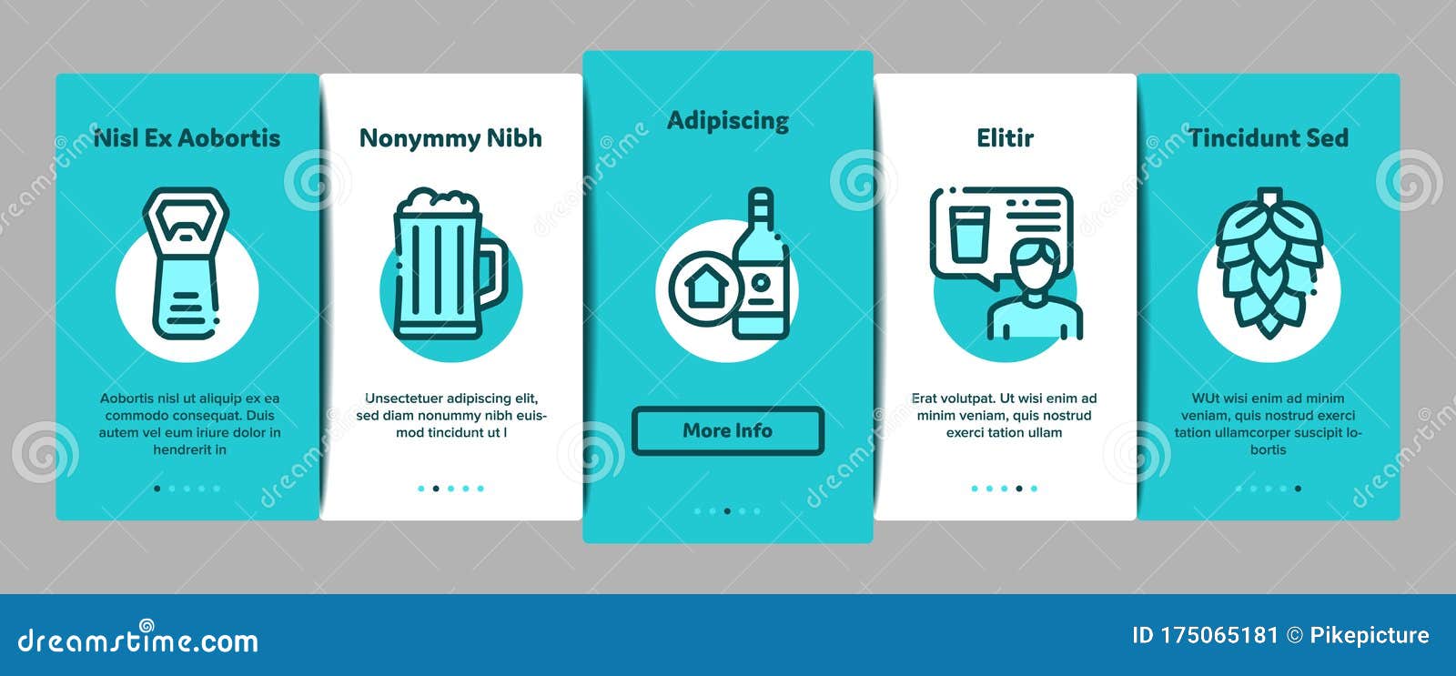 Download Home Brewing Beer Onboarding Elements Icons Set Vector ...
