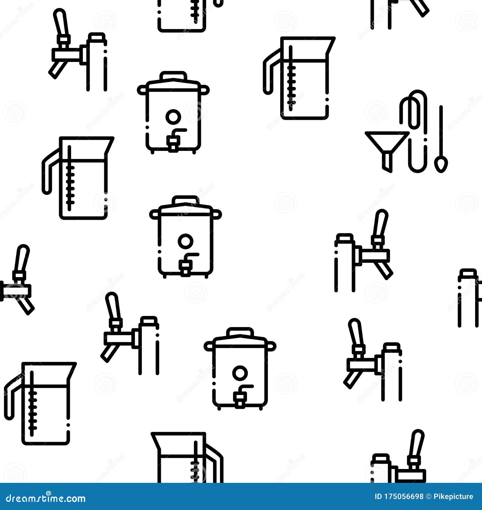 Home Brewing Beer Seamless Pattern Vector Stock Vector ...