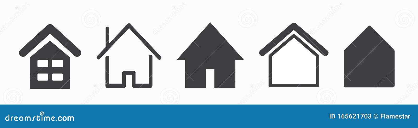 Download Home Button. Home Page. Collection Of Home Icons. Vector ...
