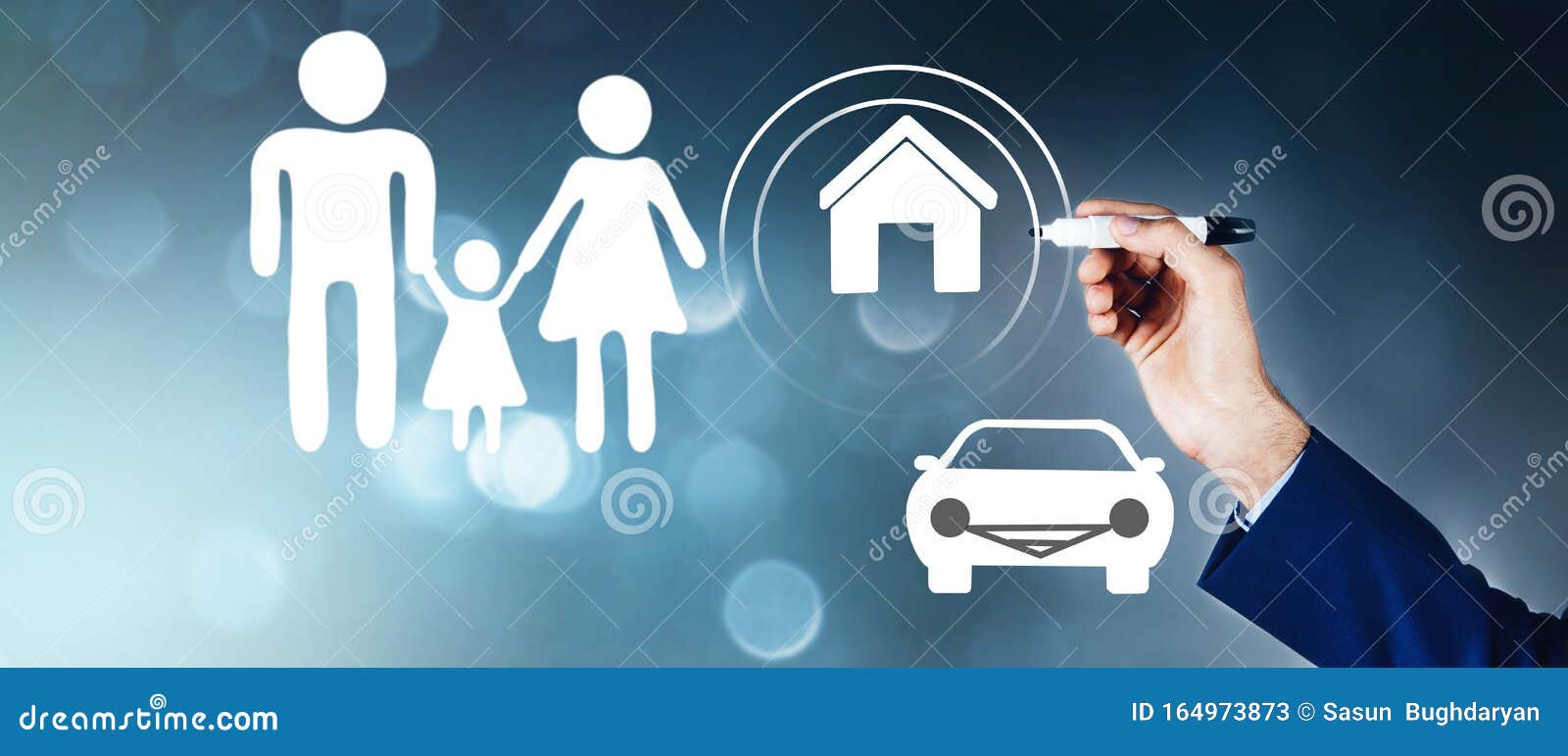 Home And Car Insurance Concept Stock Image Image of