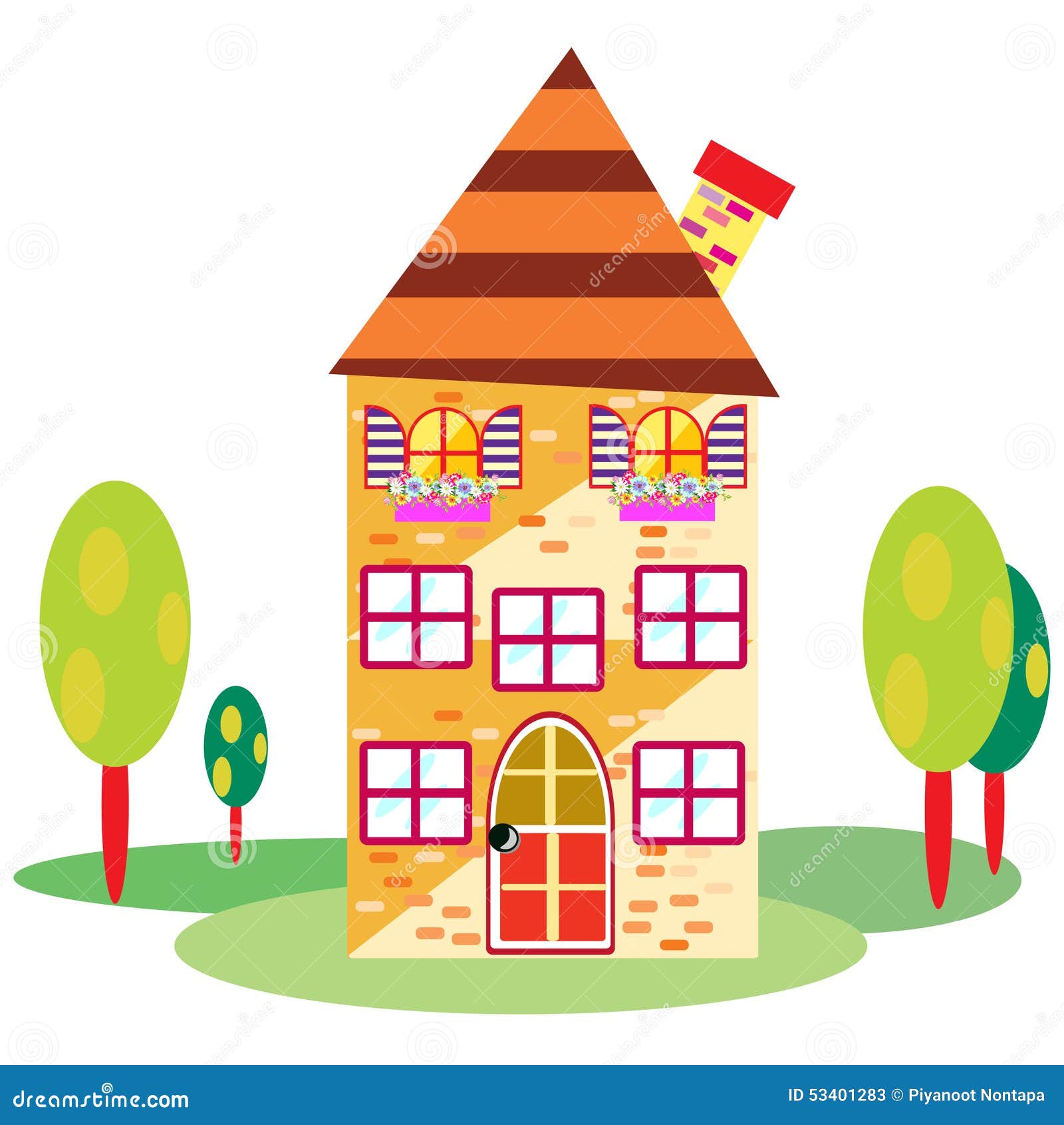Home cartoon vector stock vector. Illustration of mansion - 53401283