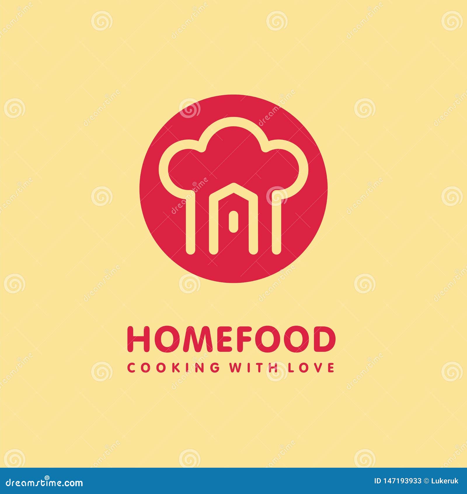 Home Cooking Food Logo Design Stock Vector Illustration Of