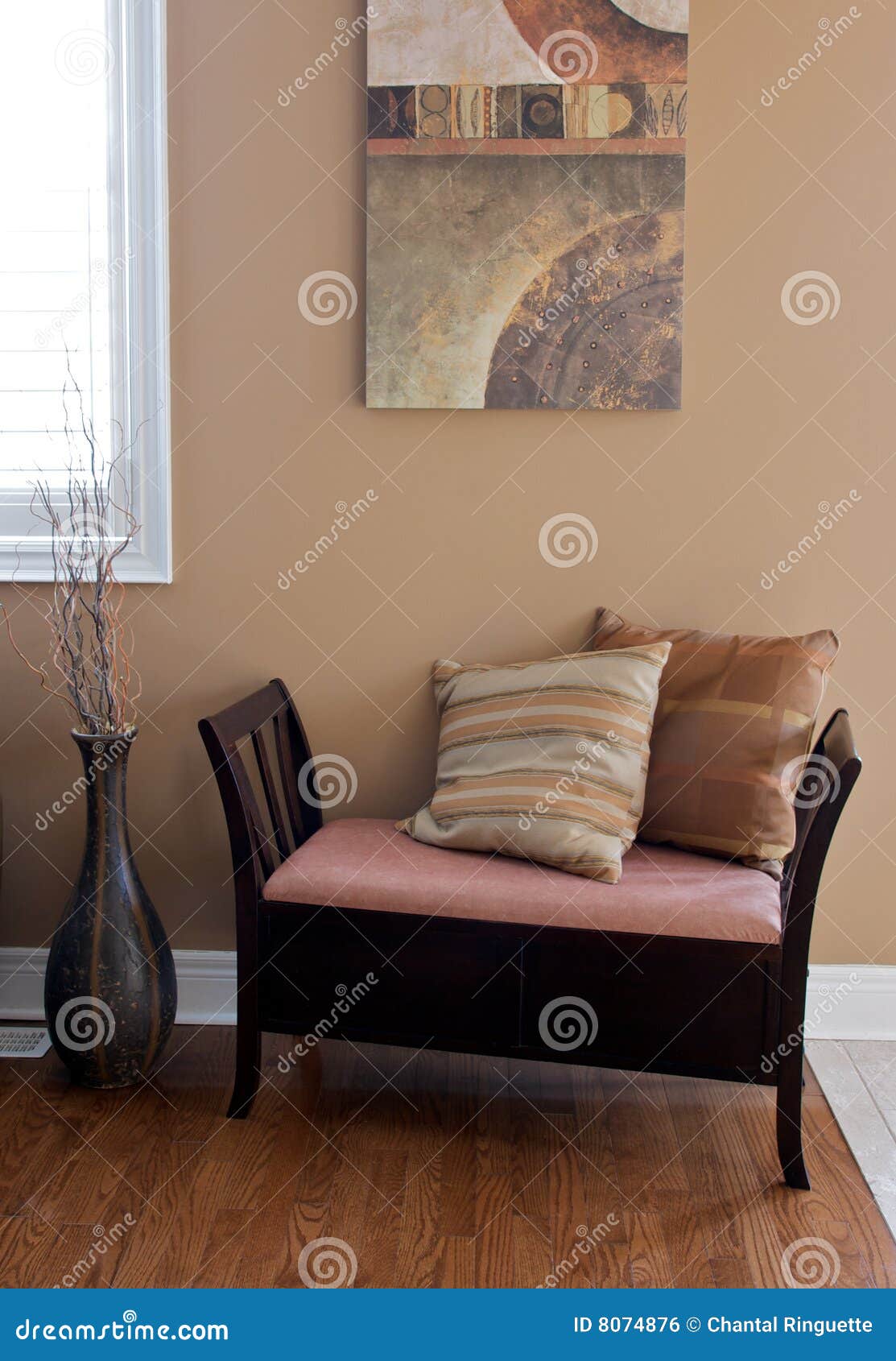 home decor bench with cushions