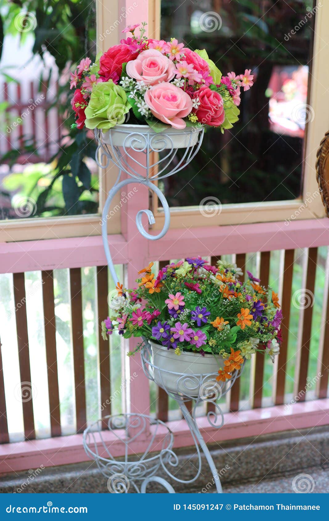 Home Decor with Pastel Pink Flower Pots Stock Image Image of pink