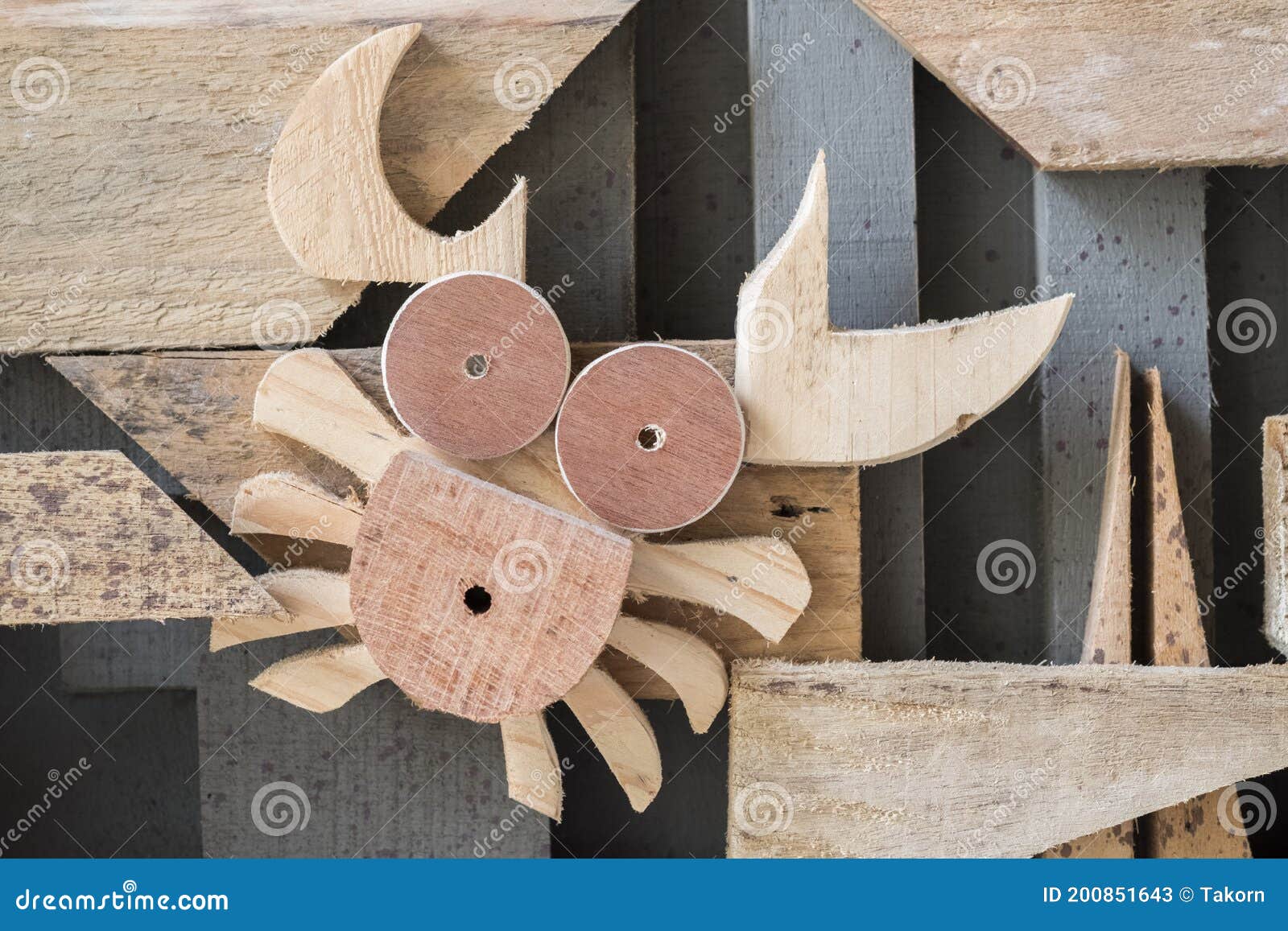 Home Decorations Made of Wood are Aquatic Animals, Simple and Beautiful  Patterns. Stock Image - Image of handmade, natural: 200851643