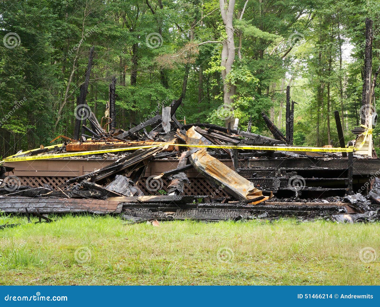 Home Destroyed by Fire stock photo. Image of destruction 51466214