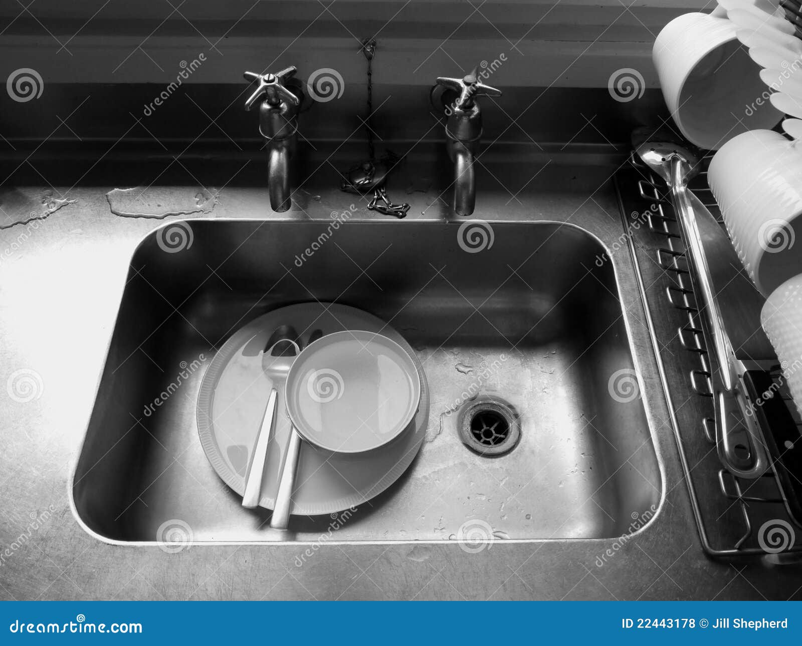 home: dirty dishes in sink