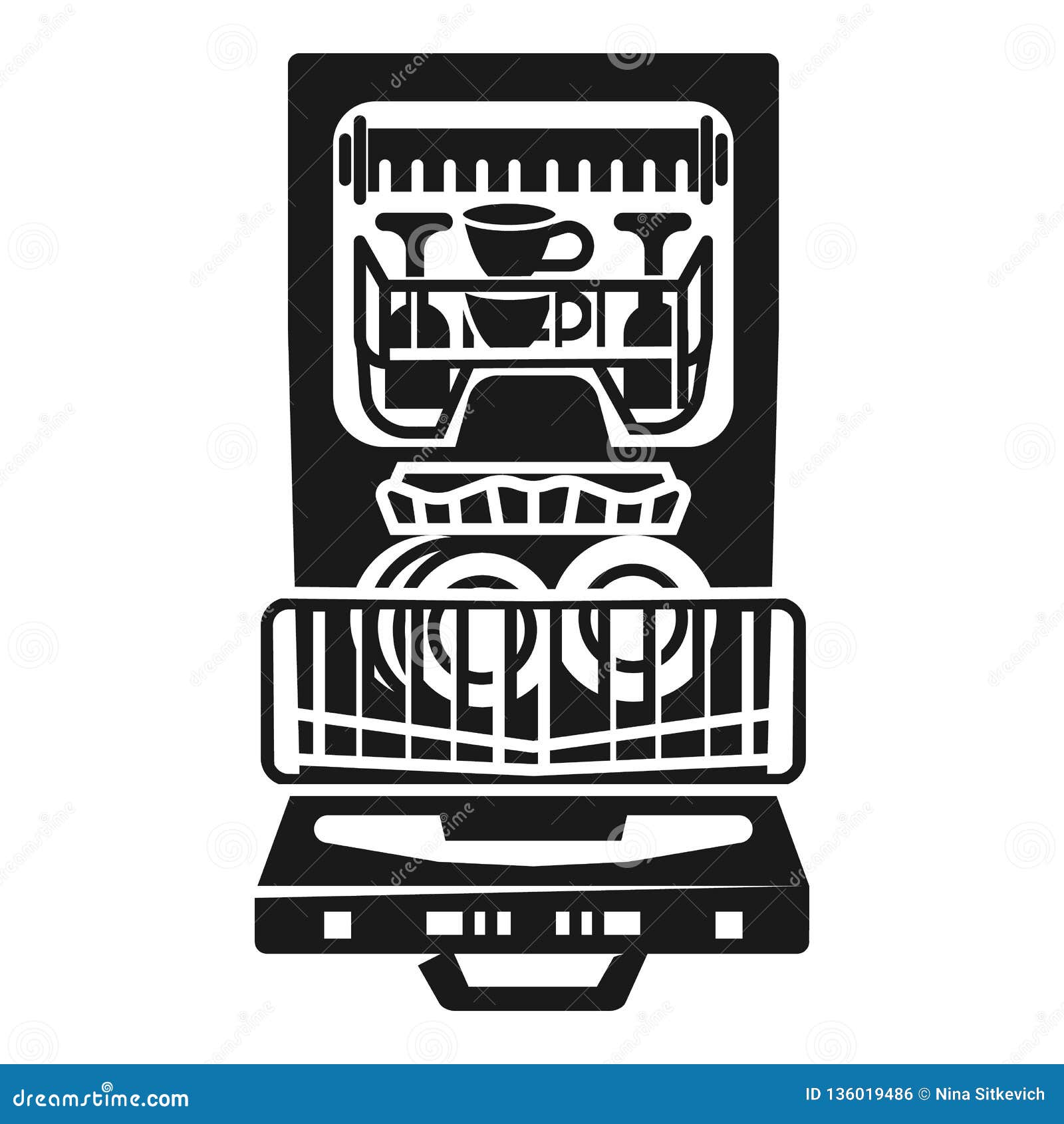 Dishwasher Icon. Trendy Dishwasher Logo Concept On White Background