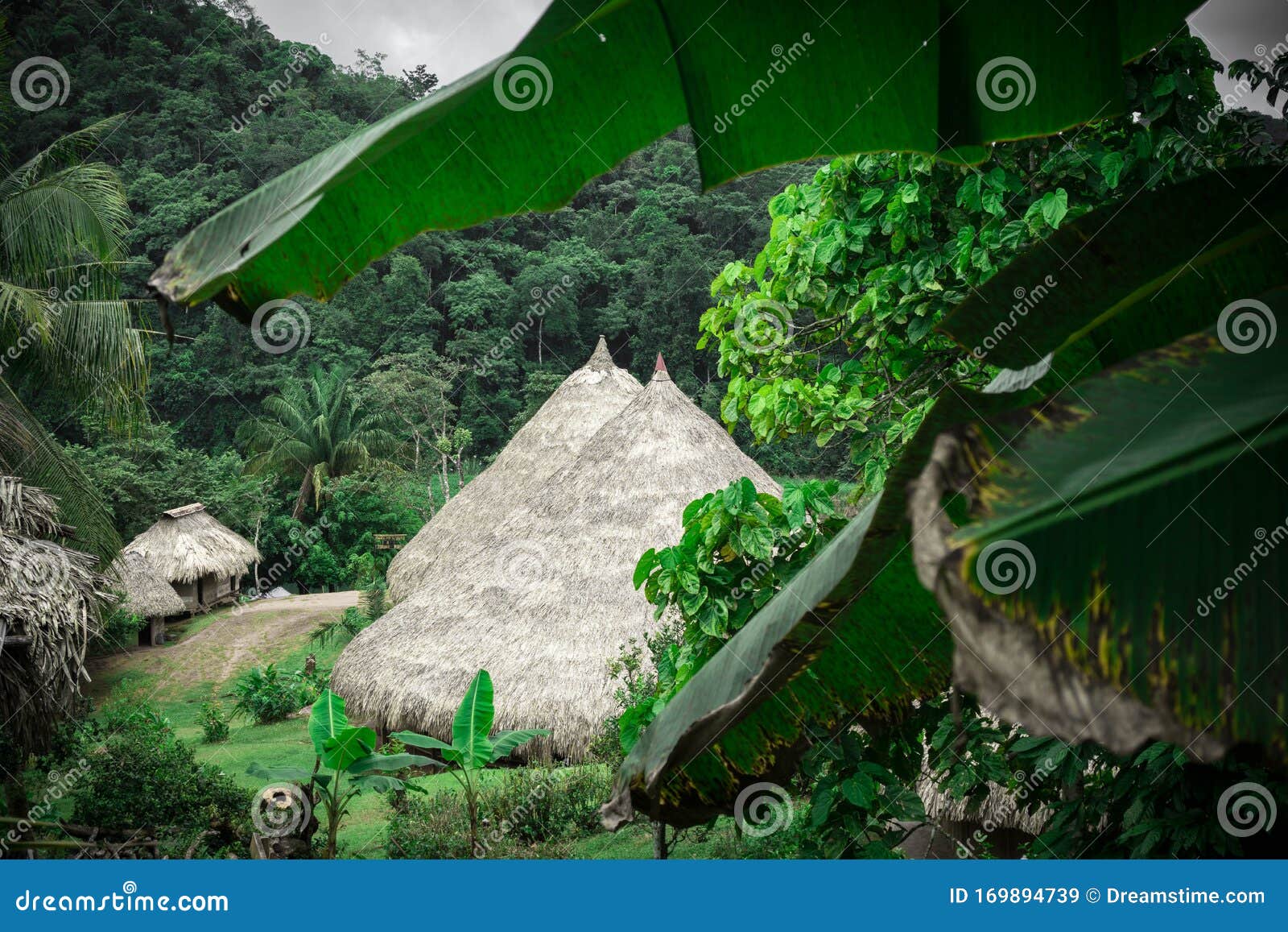 beautiful embera village in panama.