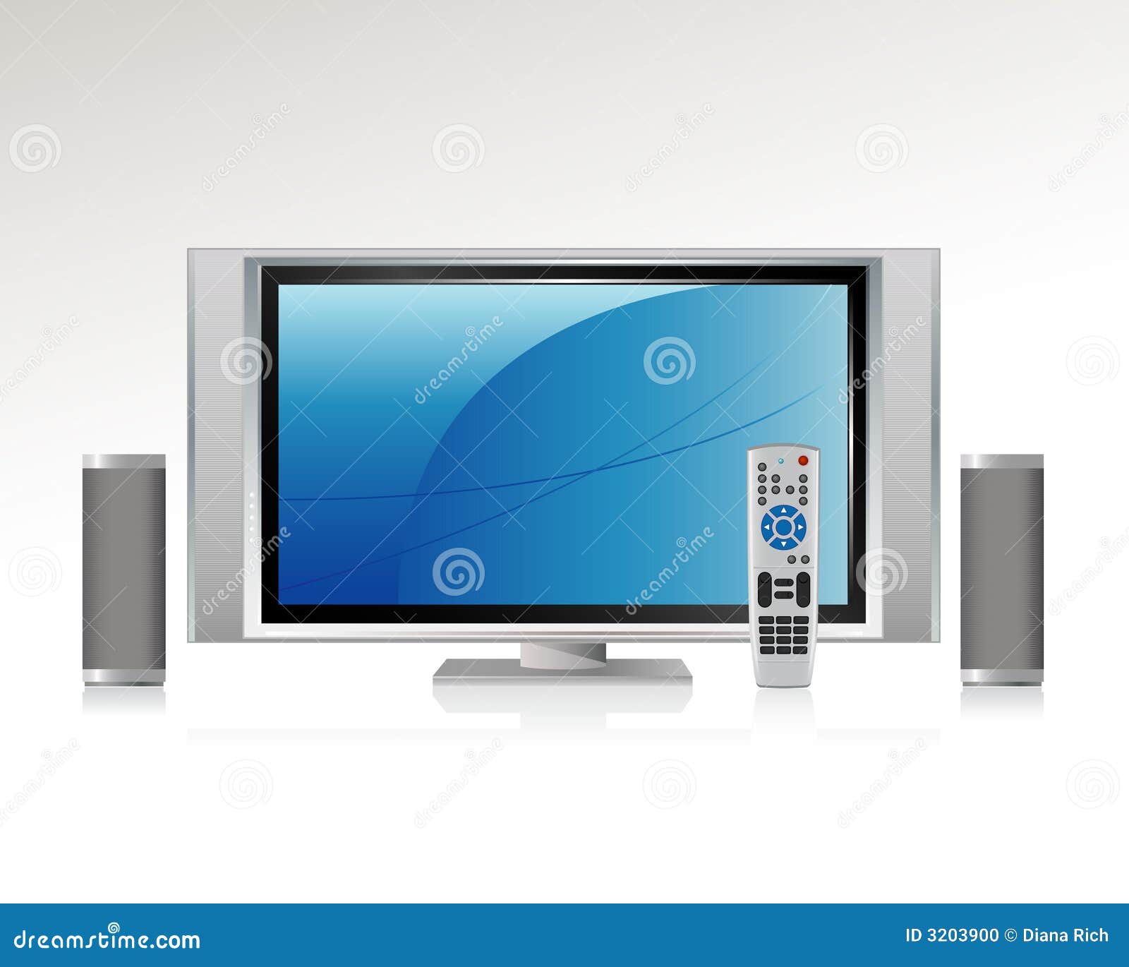 Home Entertainment HighDef Stock Vector Illustration of cable