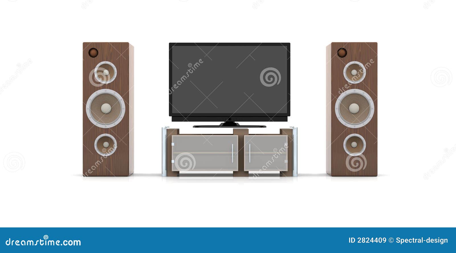 Home Entertainment System stock illustration. Illustration of music