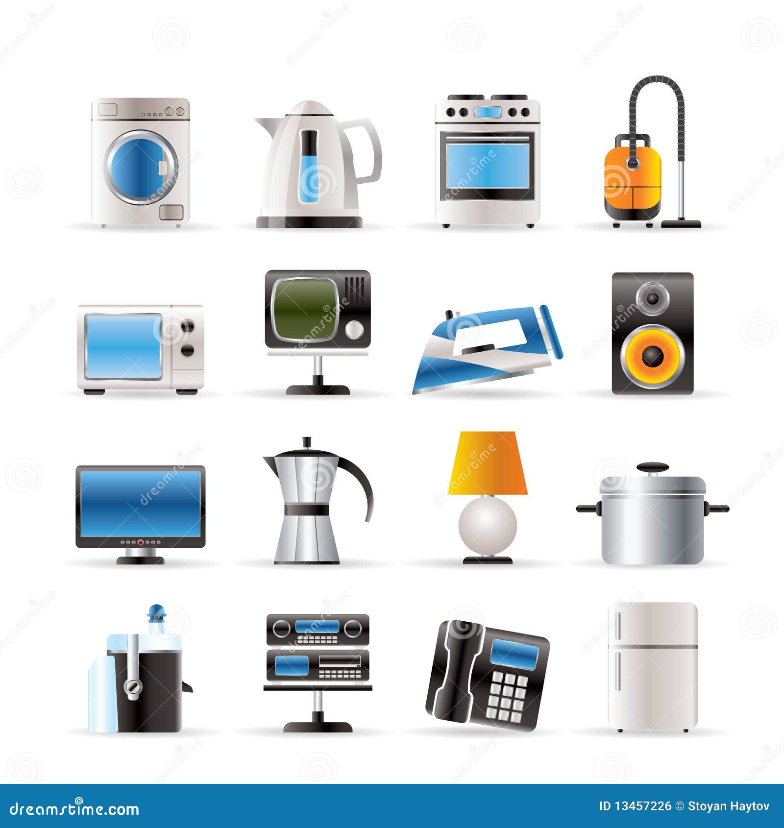 Home equipment icons stock vector. Illustration of cooker 13457226