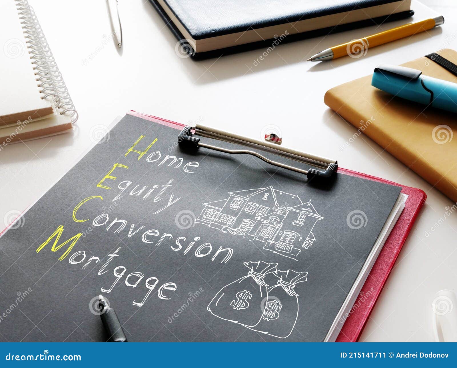 Home Equity Conversion Mortgage HECM is Shown on the Photo Using the