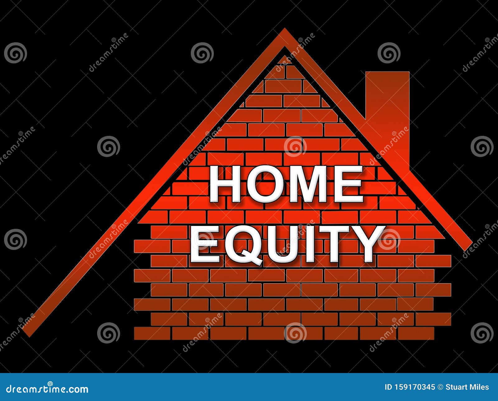Home Equity Icon Symbol Represents Property Loan or Line of Credit - 3d