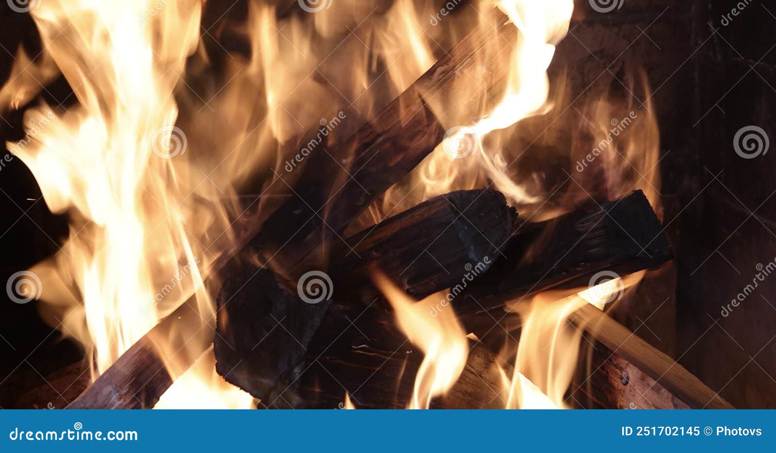 Home Fire Burning in Brick Fireplace Stock Video Video of warm, blaze