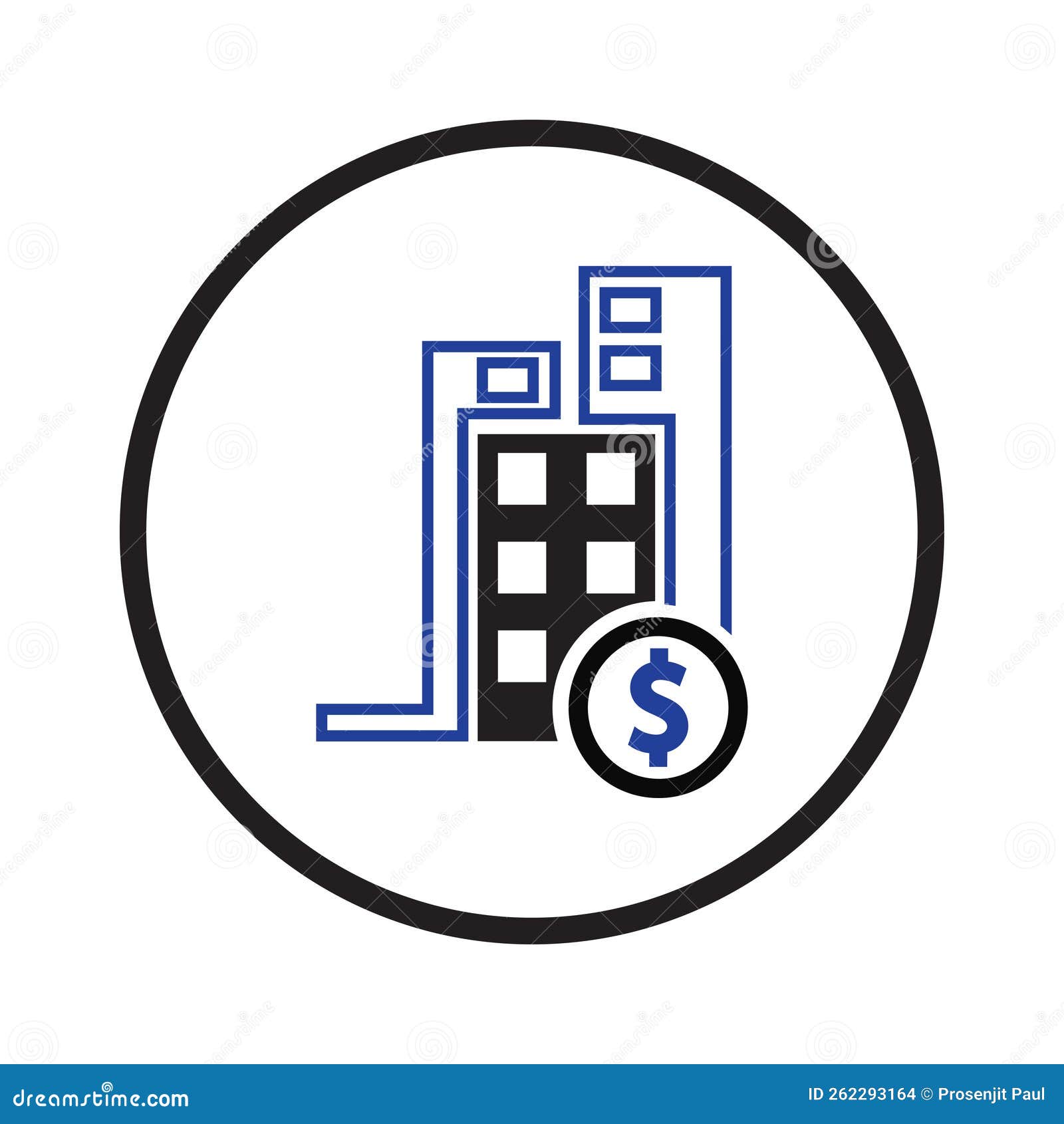 Home or Flat Buying Deal Icon Stock Vector Illustration of line, real
