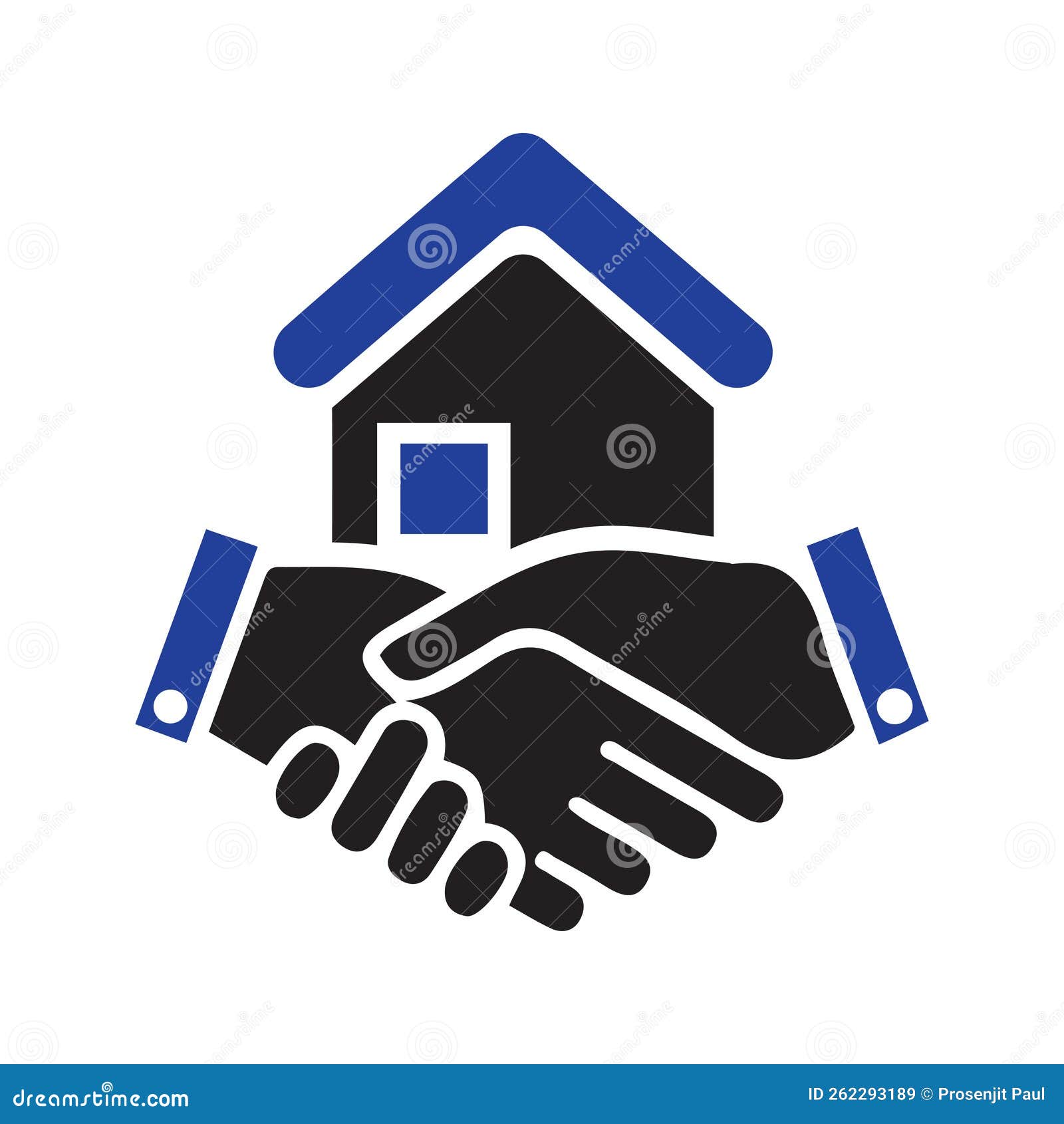 Home or Flat Buying Deal Icon Stock Vector Illustration of line