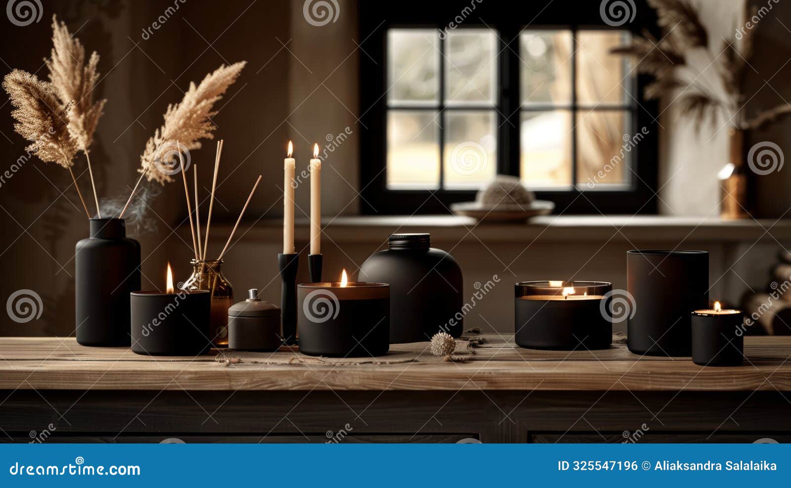 home fragrance set, indulge in a premium home fragrance kit featuring an array of scented candles and diffusers for a