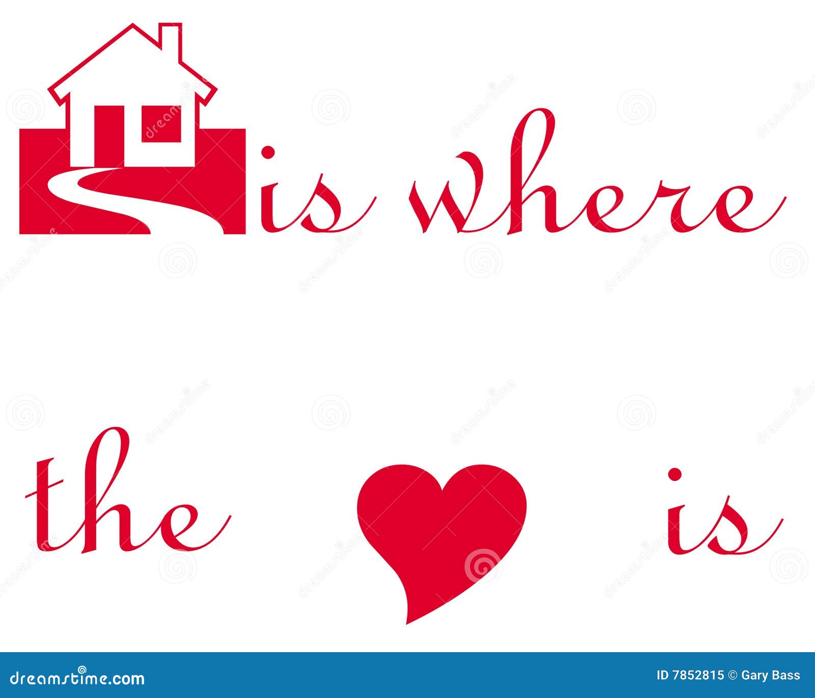 Home and heart symbols stock illustration. Illustration of closeup