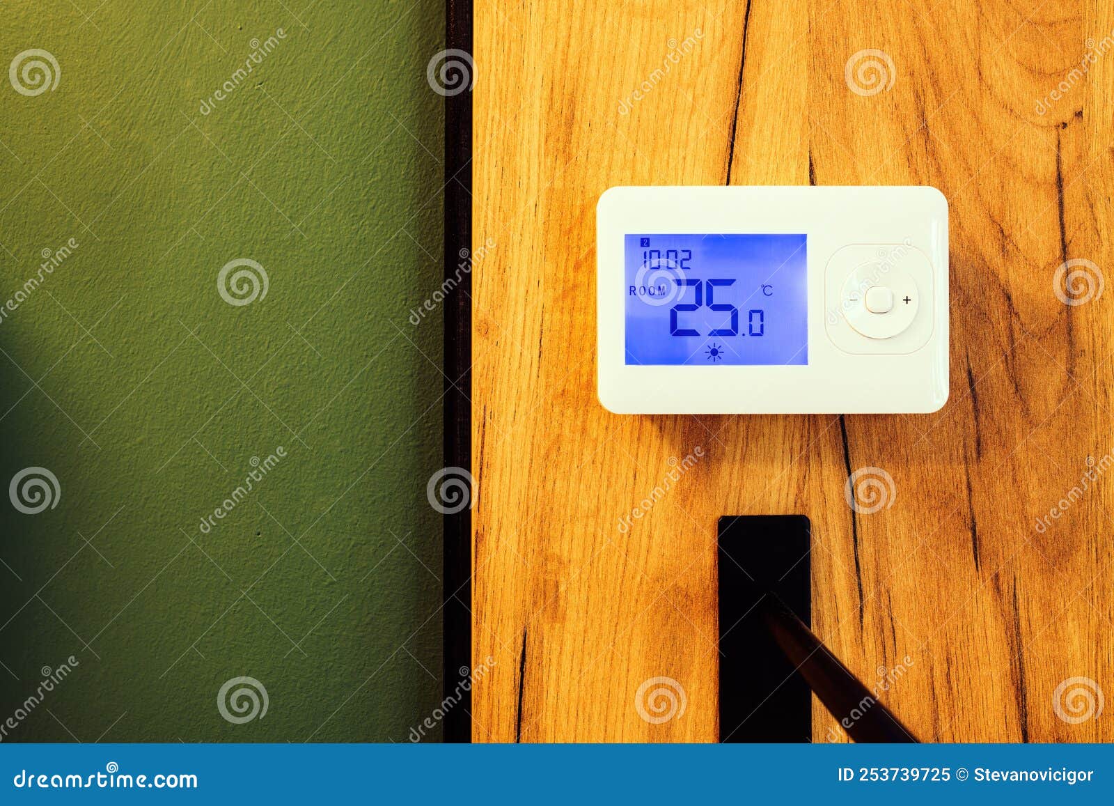Home Heating Thermostat System Control Unit Stock Image Image of electronic, interior 253739725