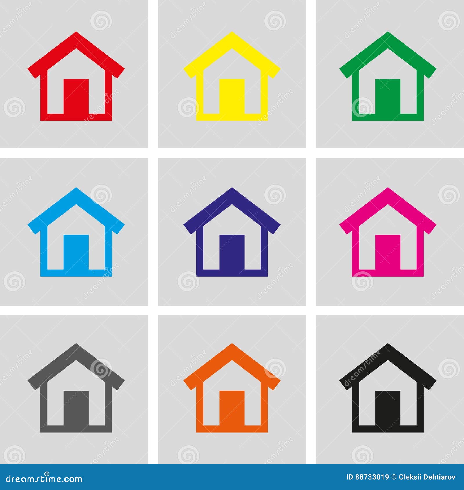 Home Icon Stock Vector Illustration Flat Design Stock Vector ...