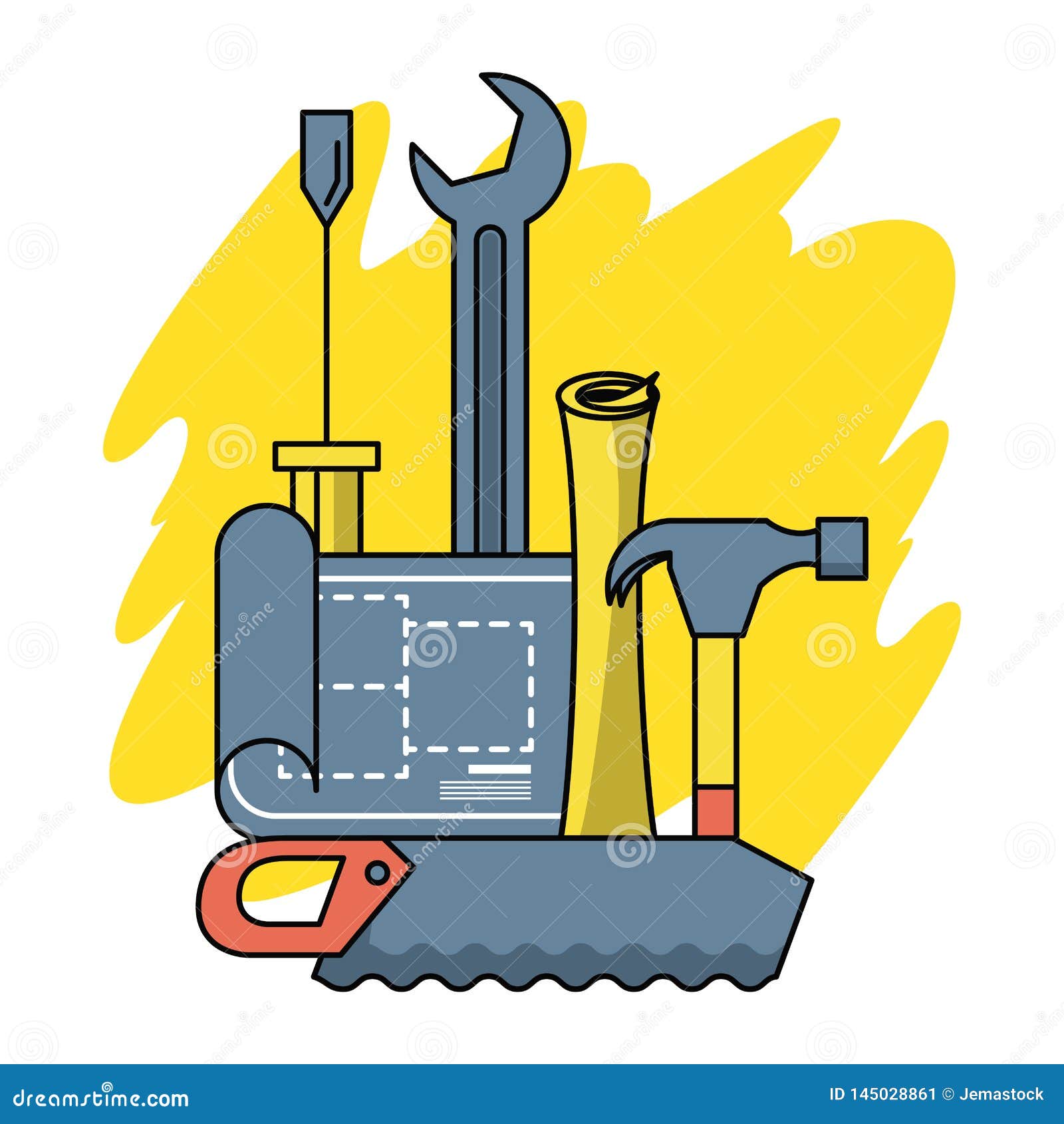 Home improvement and tools stock vector. Illustration of adult - 145028861