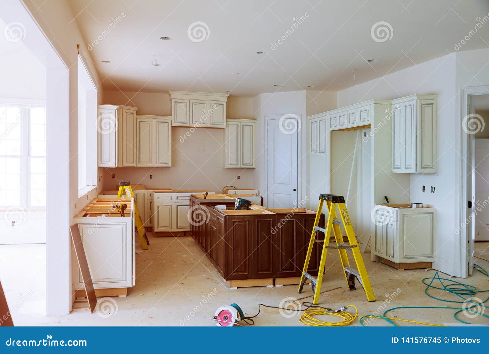 home improvement kitchen view installed in a new kitchen cabinet