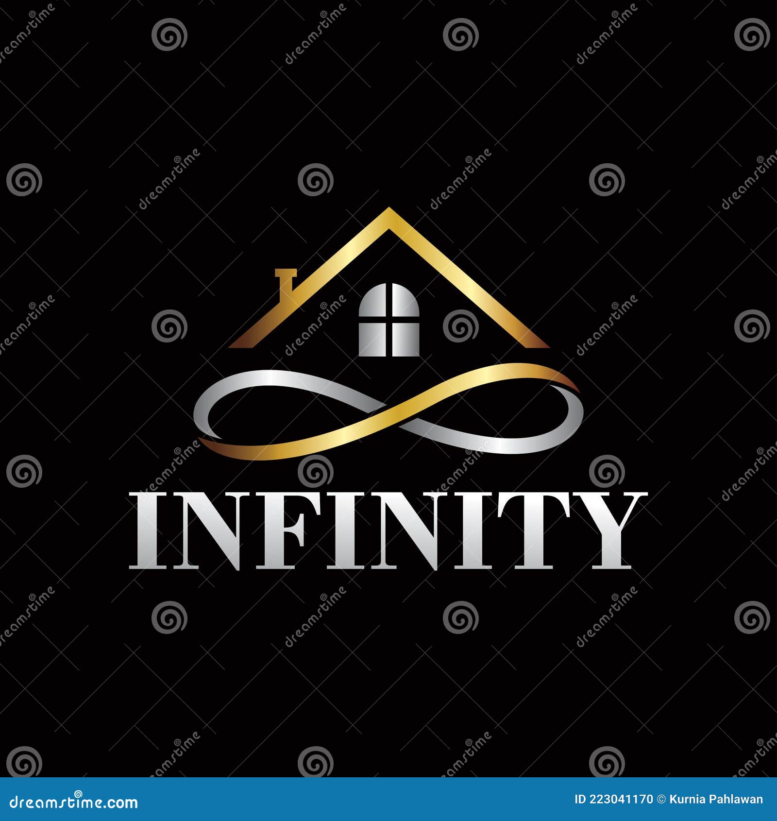 Home Infinity Logo , Real Estate Logo Vector Stock Vector