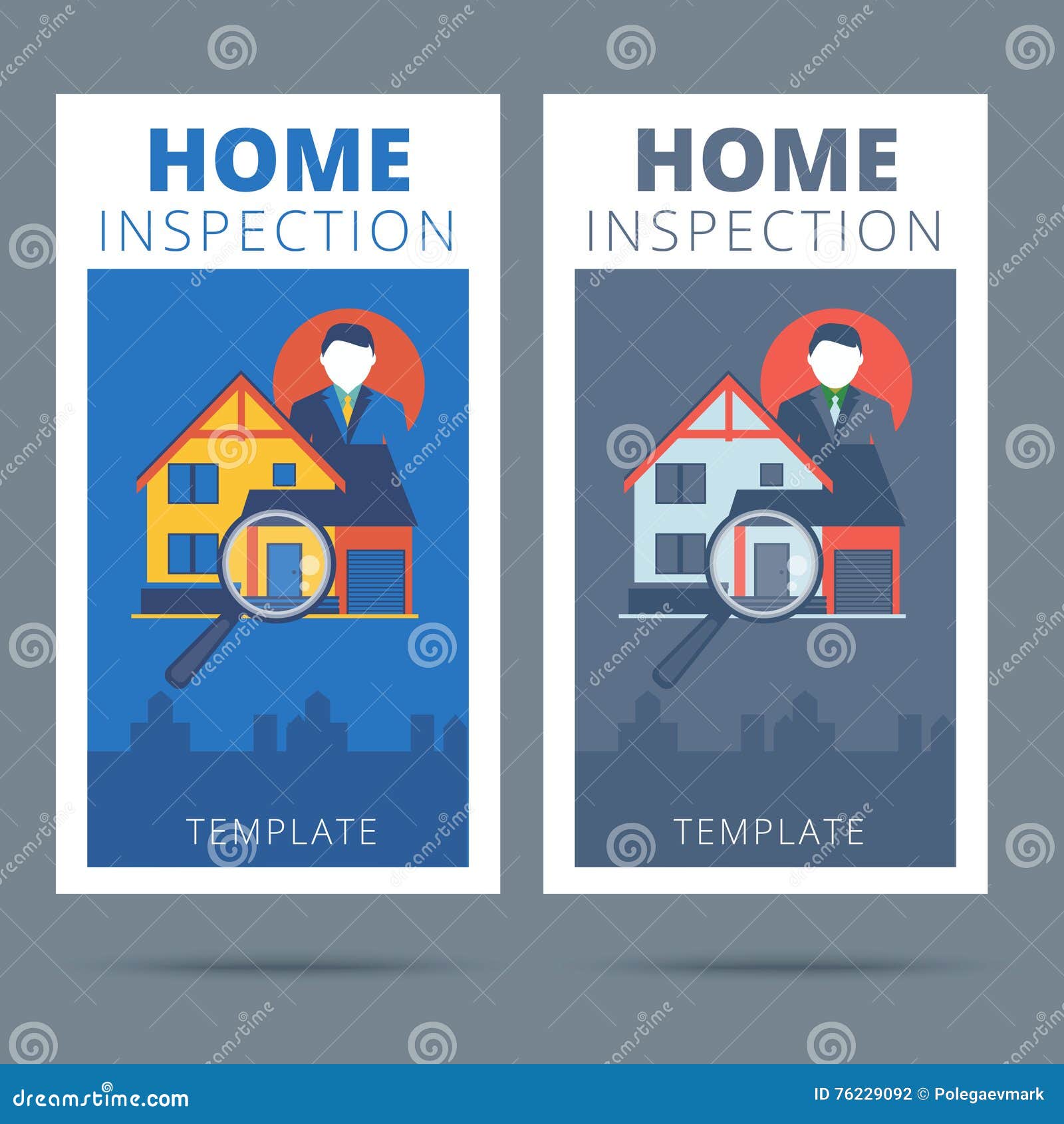 Download Home Inspection Vector Business Card Concept Design. Real ...