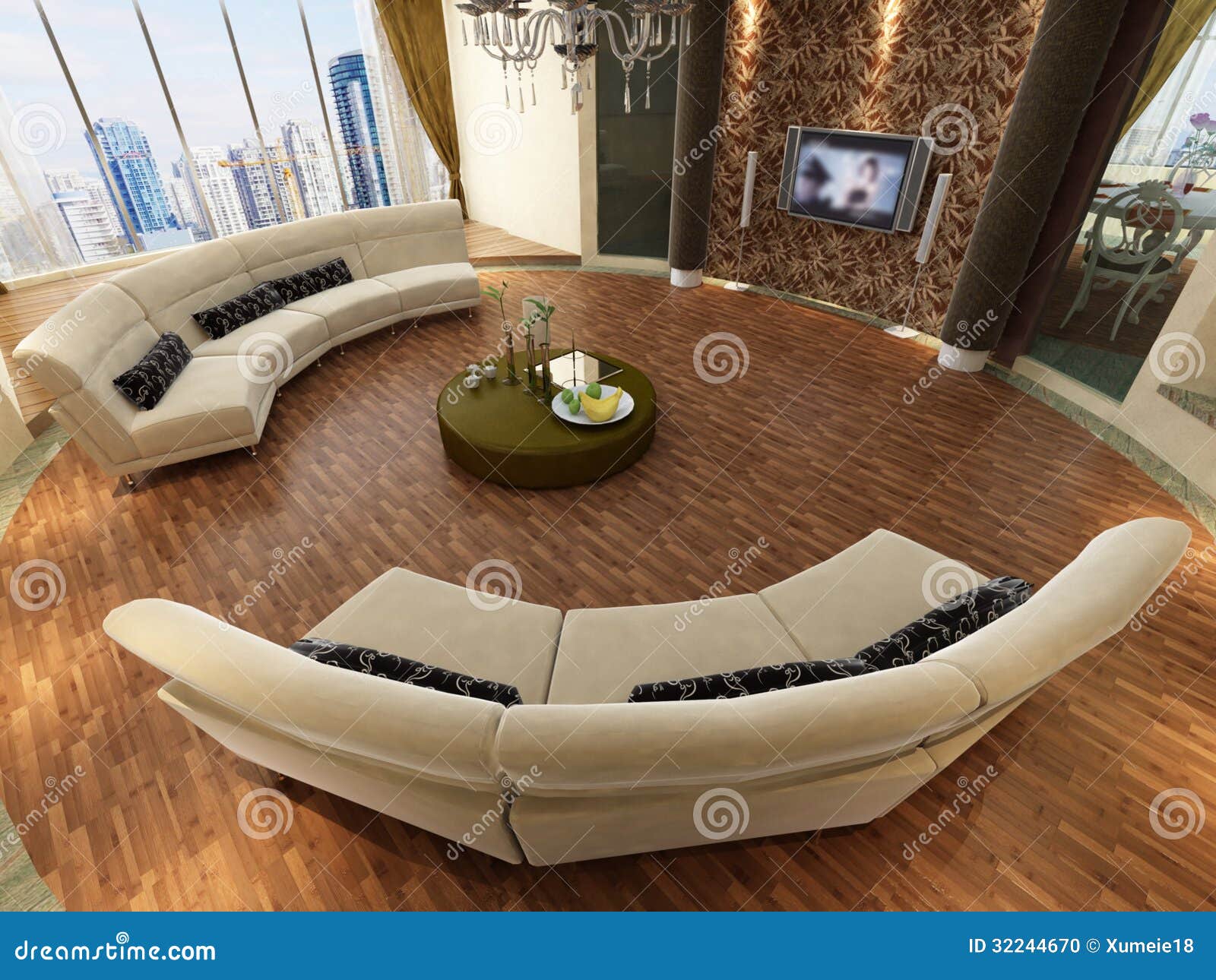 Home interior 3d rendering stock illustration ...