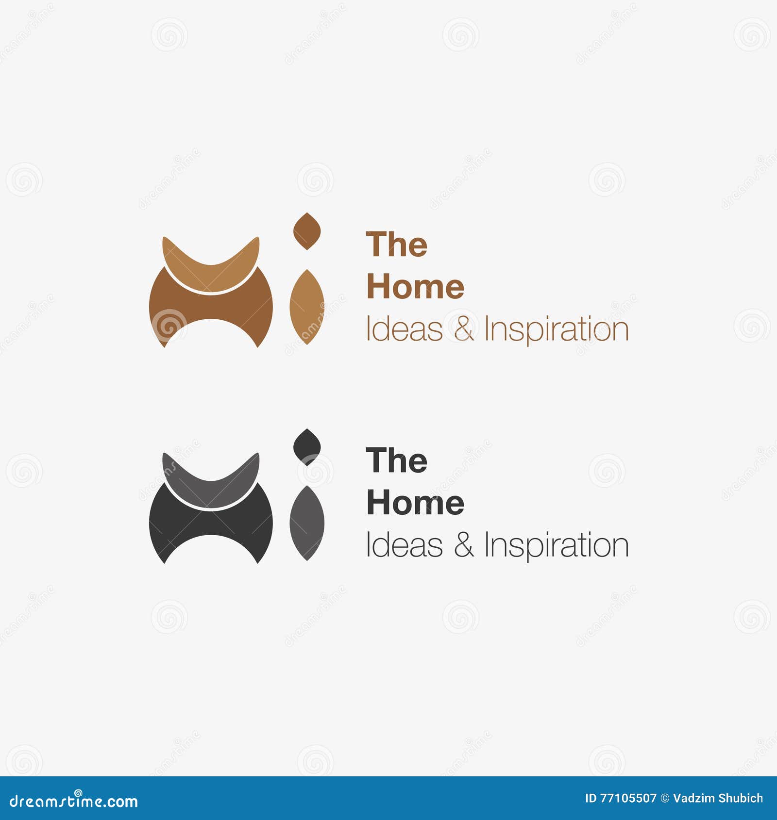 The Home And Interior Logo Design Stock Vector