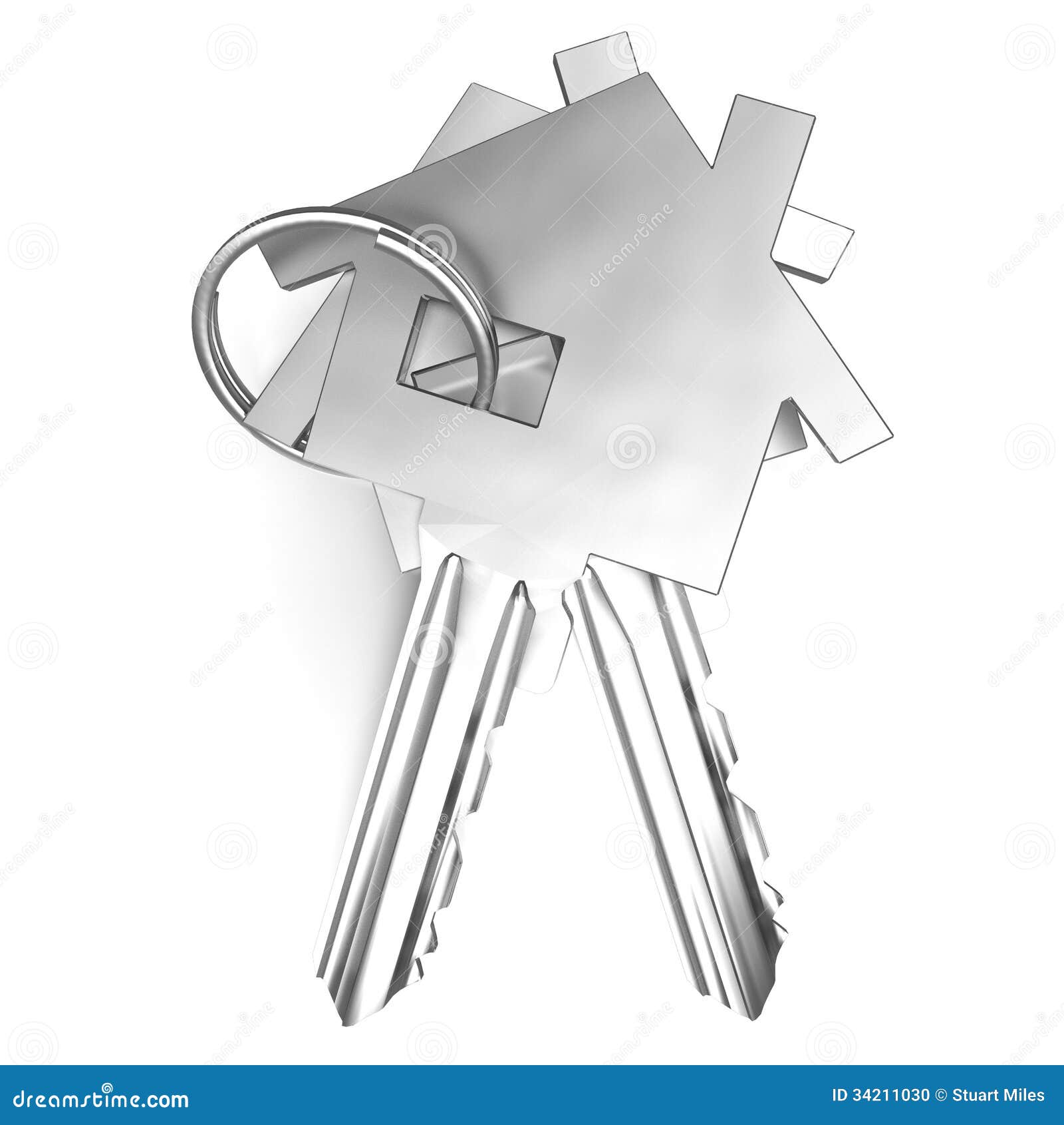 Home Keys Shows House Security or Unlocking Stock Illustration 