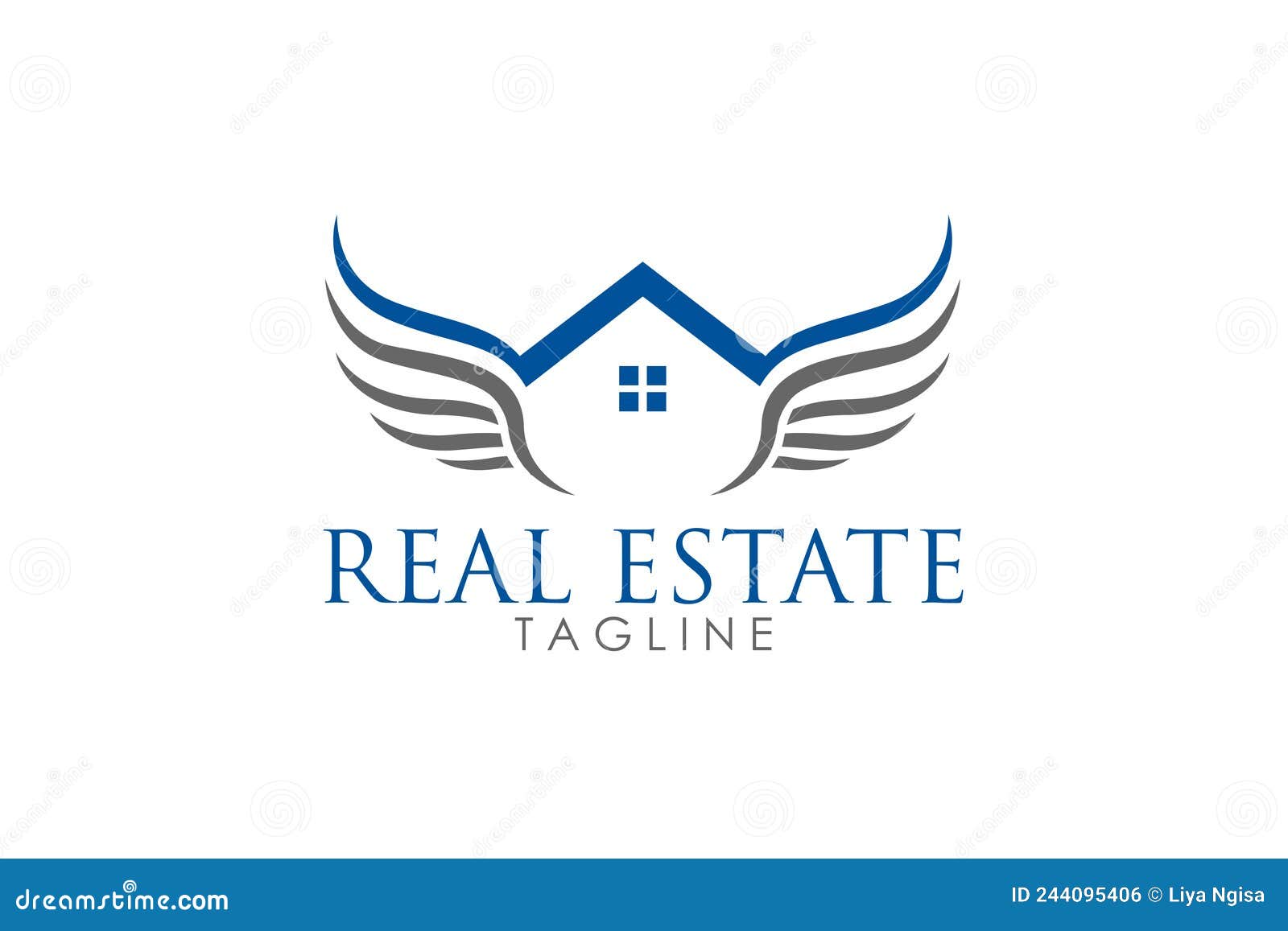 Home Logo with wings stock vector. Illustration of branding 244095406