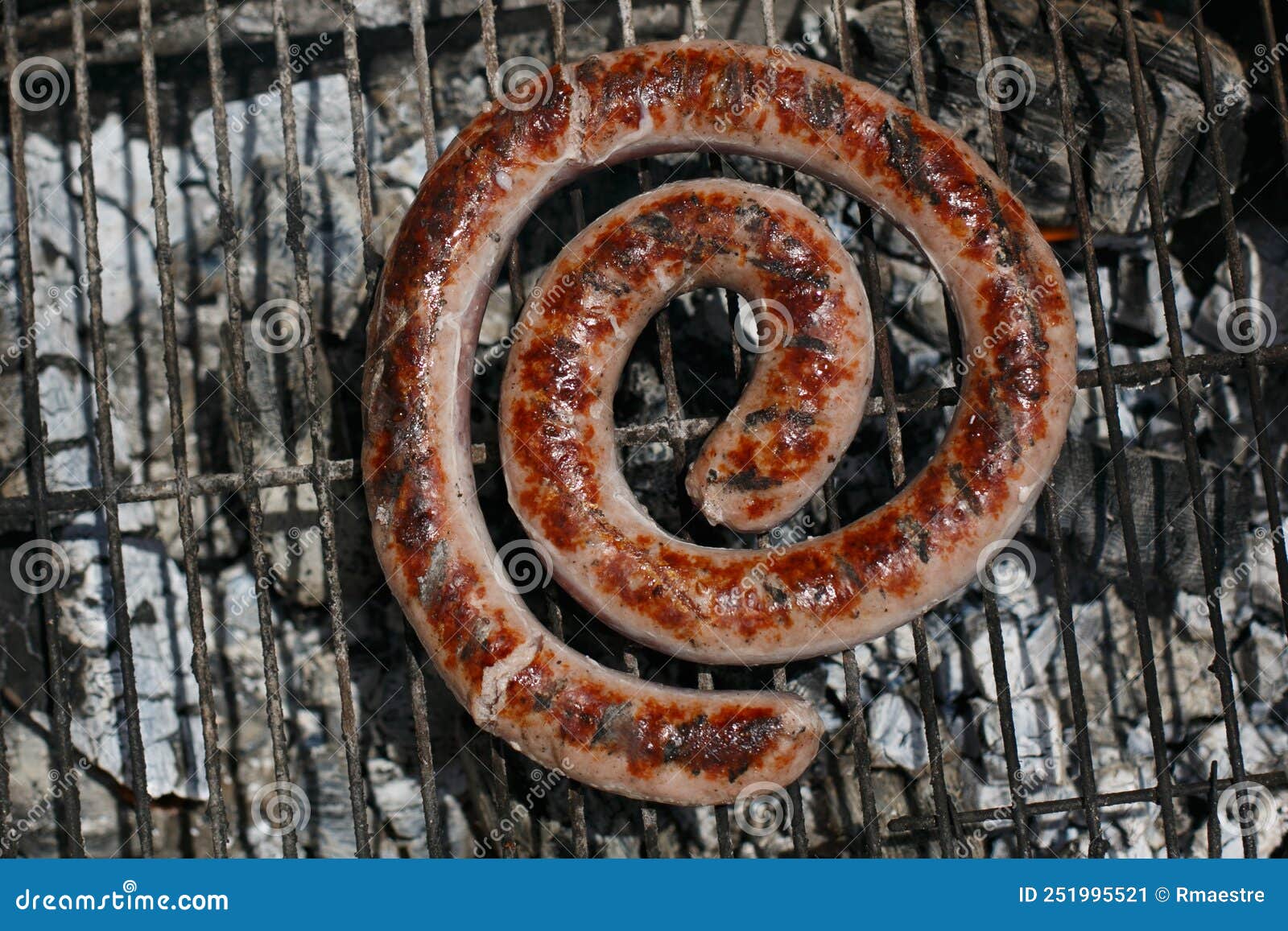 home-made butifarra sausage grilled on the fire, in a private house