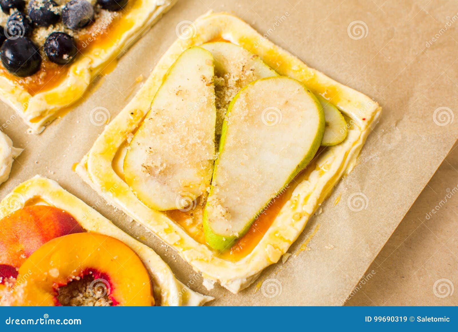 Fruit Sweet Pies before Baking Stock Image Image of peach, bakery