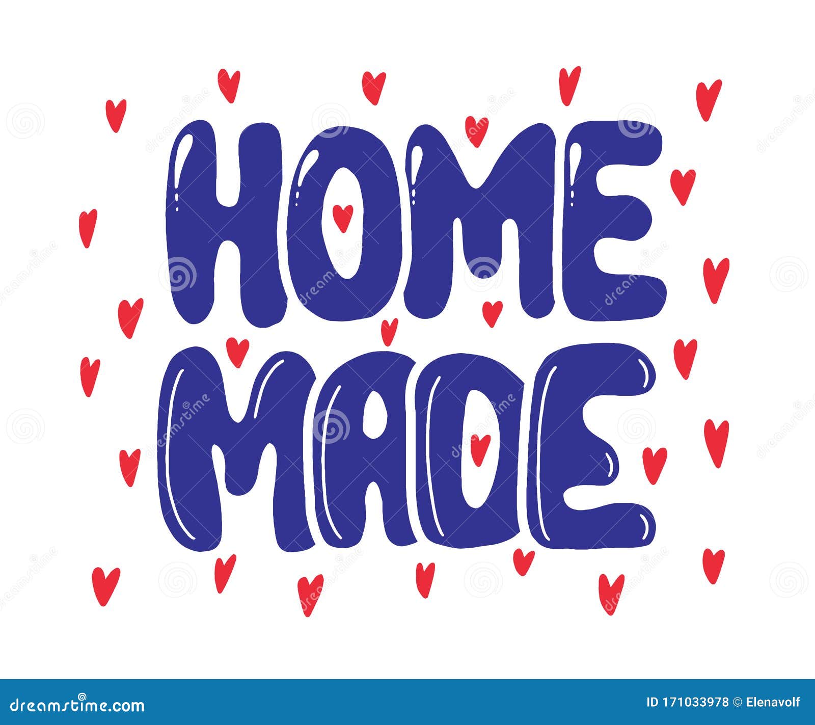 Home Made Vector Typography. Quote Label Print Stock Vector