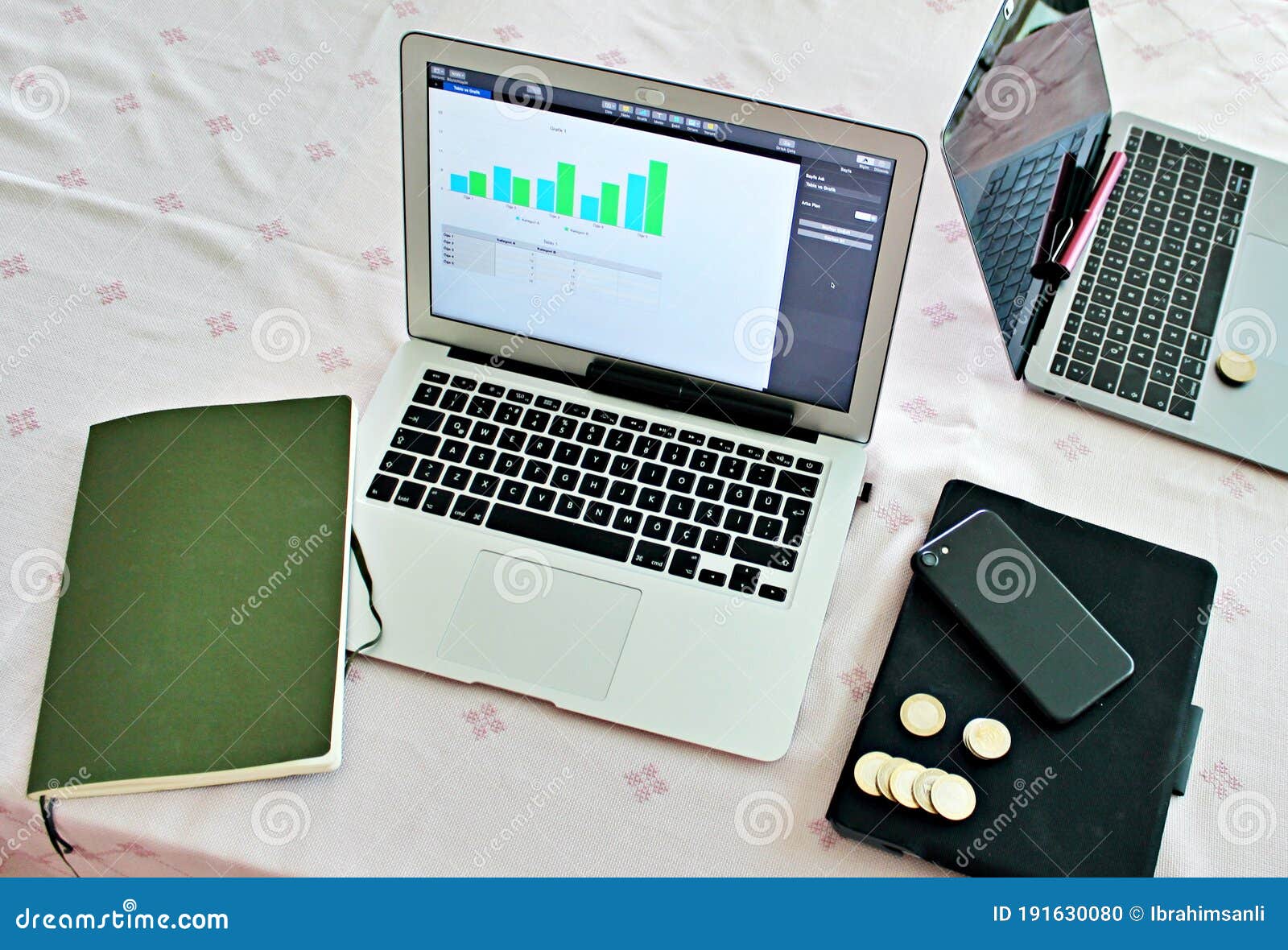 Home Office Equipment are Ready on Table Stock Photo Image of tablet