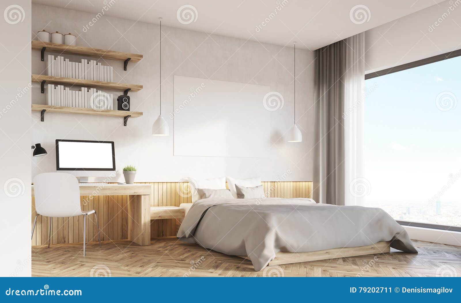 Home Office And Master Bedroom Stock Illustration