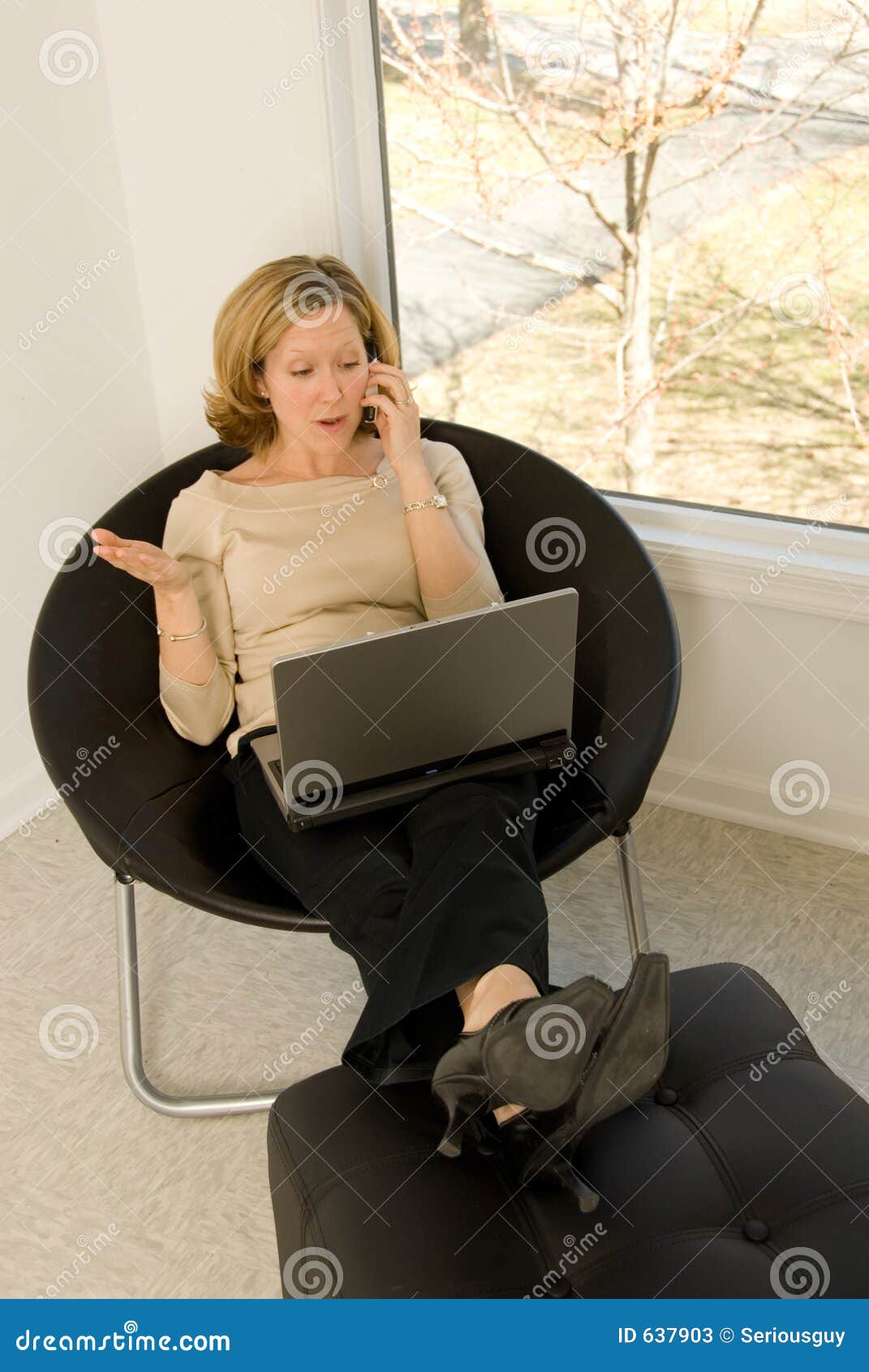 Home Office Phone Explanation Stock Image Image of