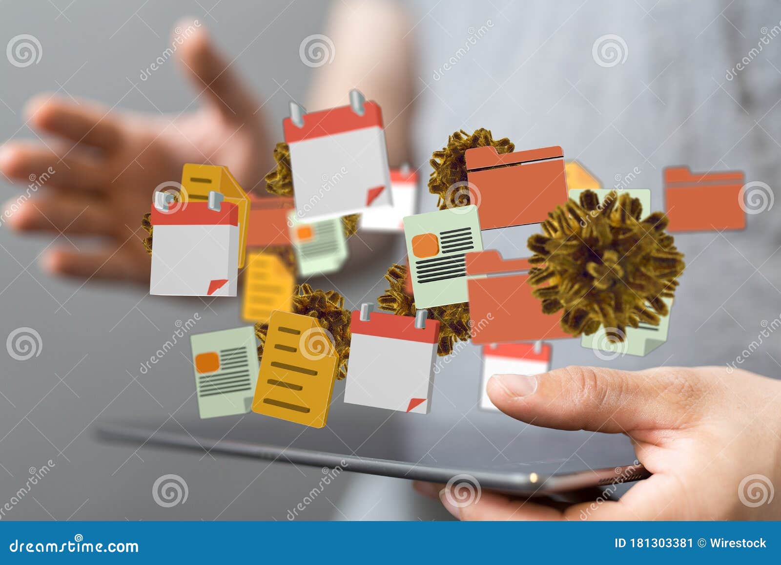 A Home Office of Self Quarantine Digital Stock Image Image of disease