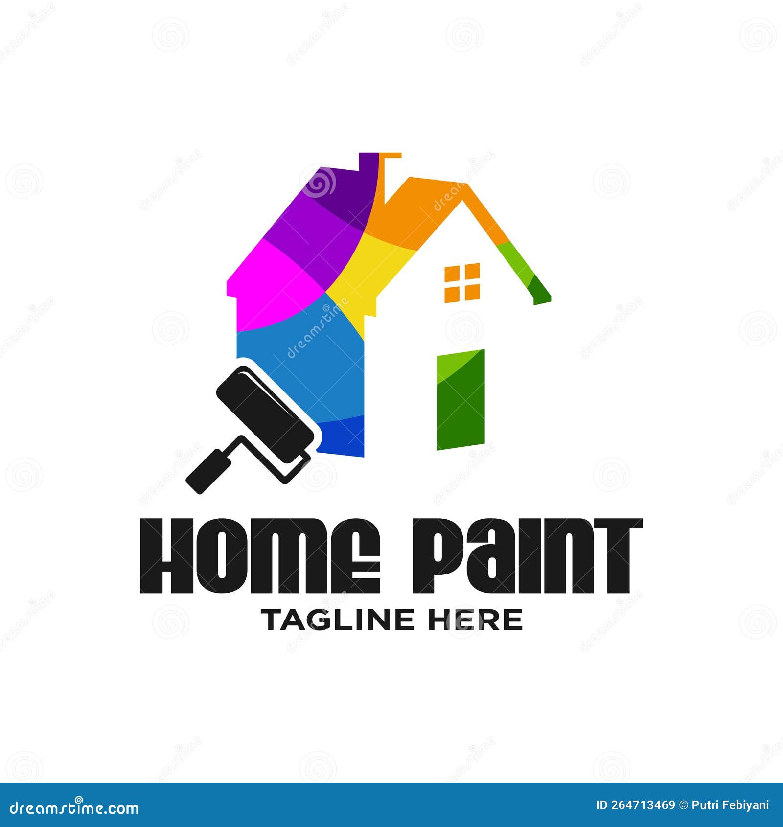 Home Paint logo stock vector. Illustration of painter - 264713469