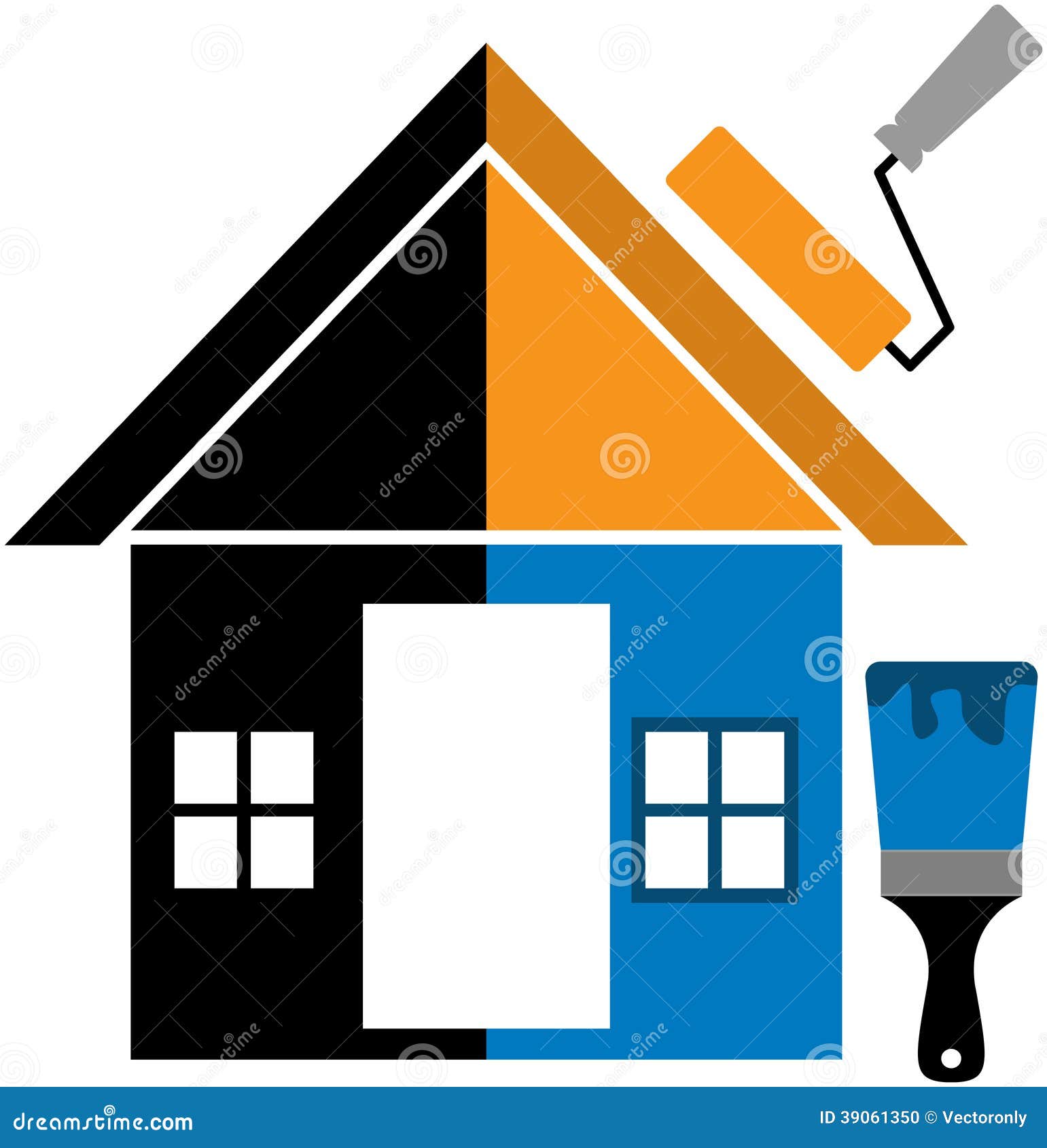 Home painting stock vector. Image of built, abstract 39061350