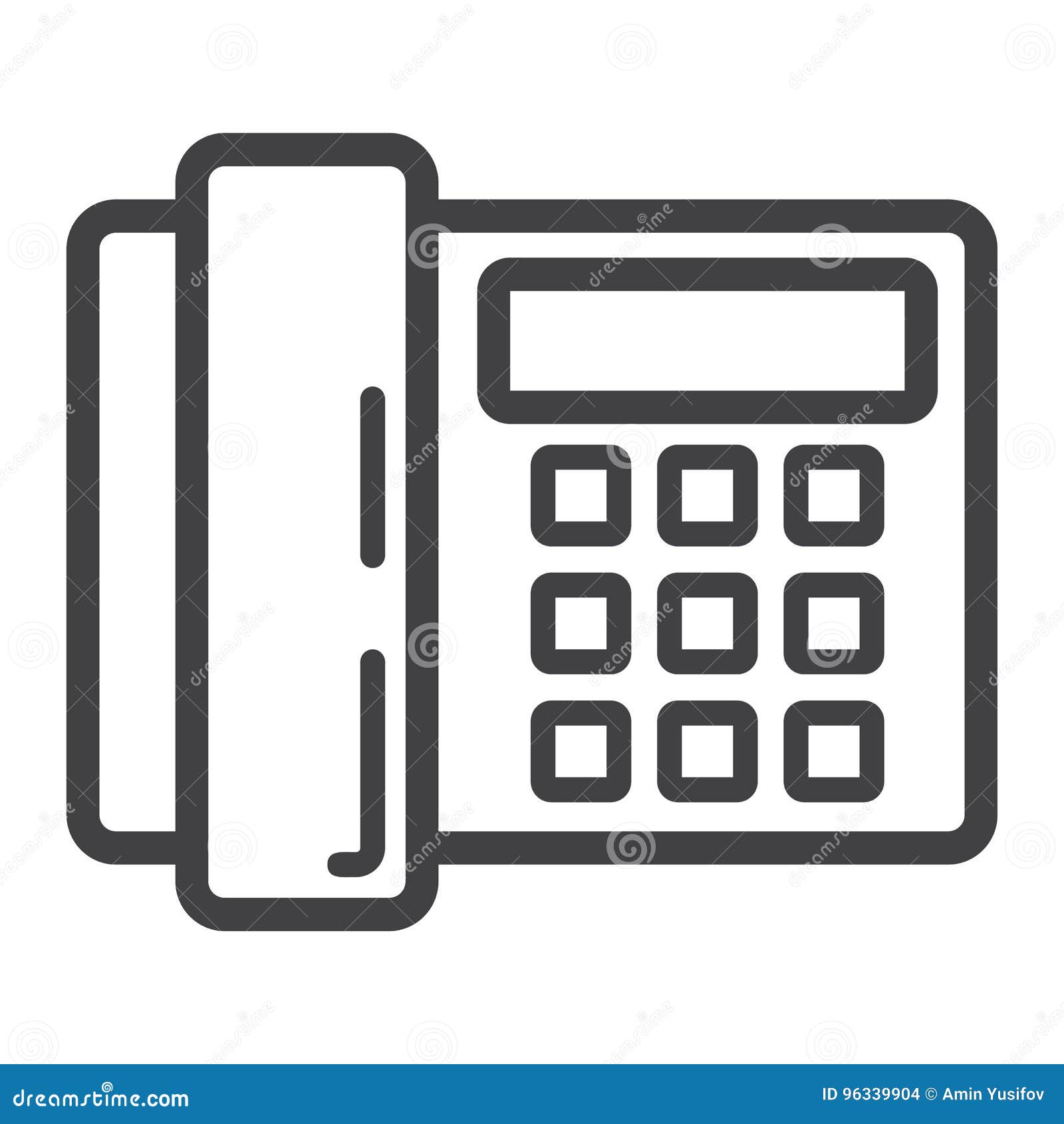 Home Phone Line Icon, Household and Appliance Stock Vector Illustration of cellphone, black