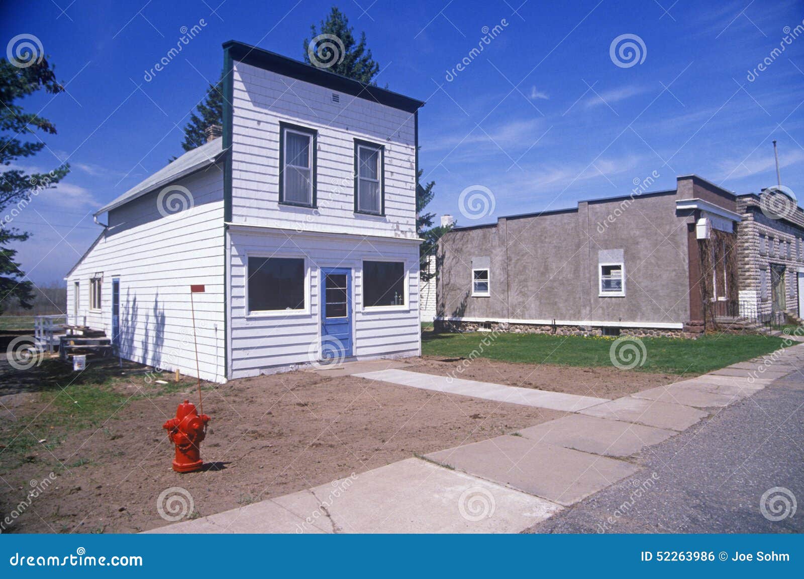 Home in Port Wing, WI on Lake Superior Stock Photo Image of front
