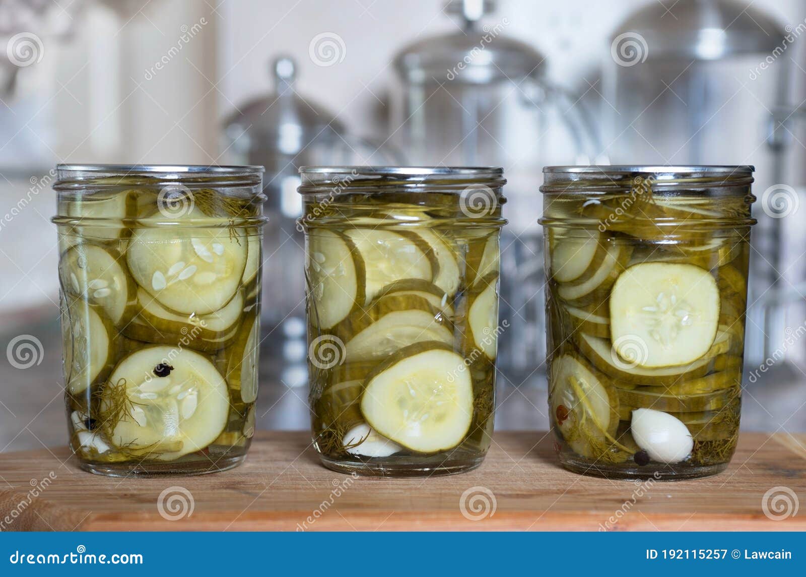 home preserved dill pickle slices